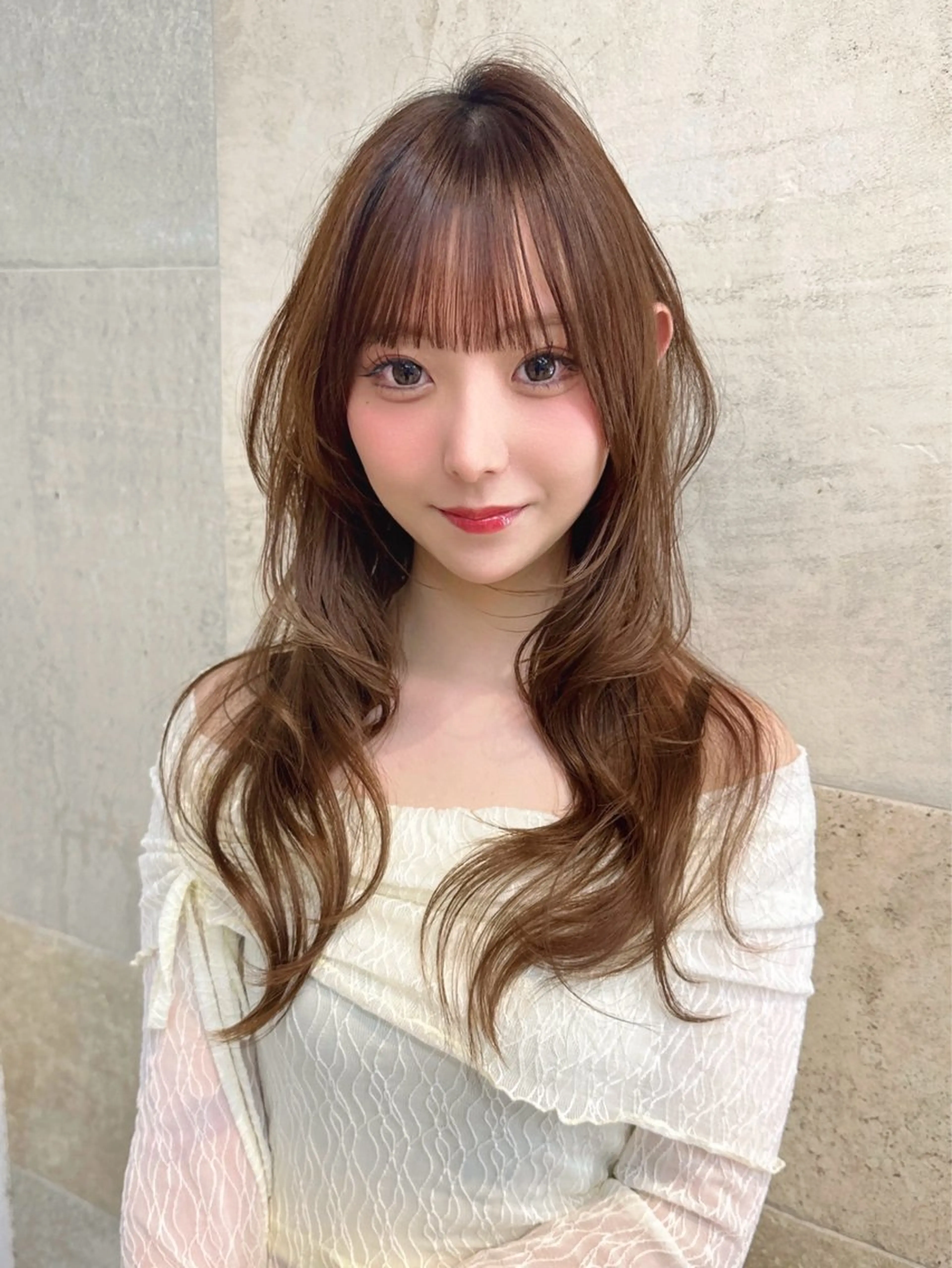 ロング カラー ヘアカラー トリートメント 荻野 峻輔/レイヤー /ハッシュ/透明感のヘアスタイル