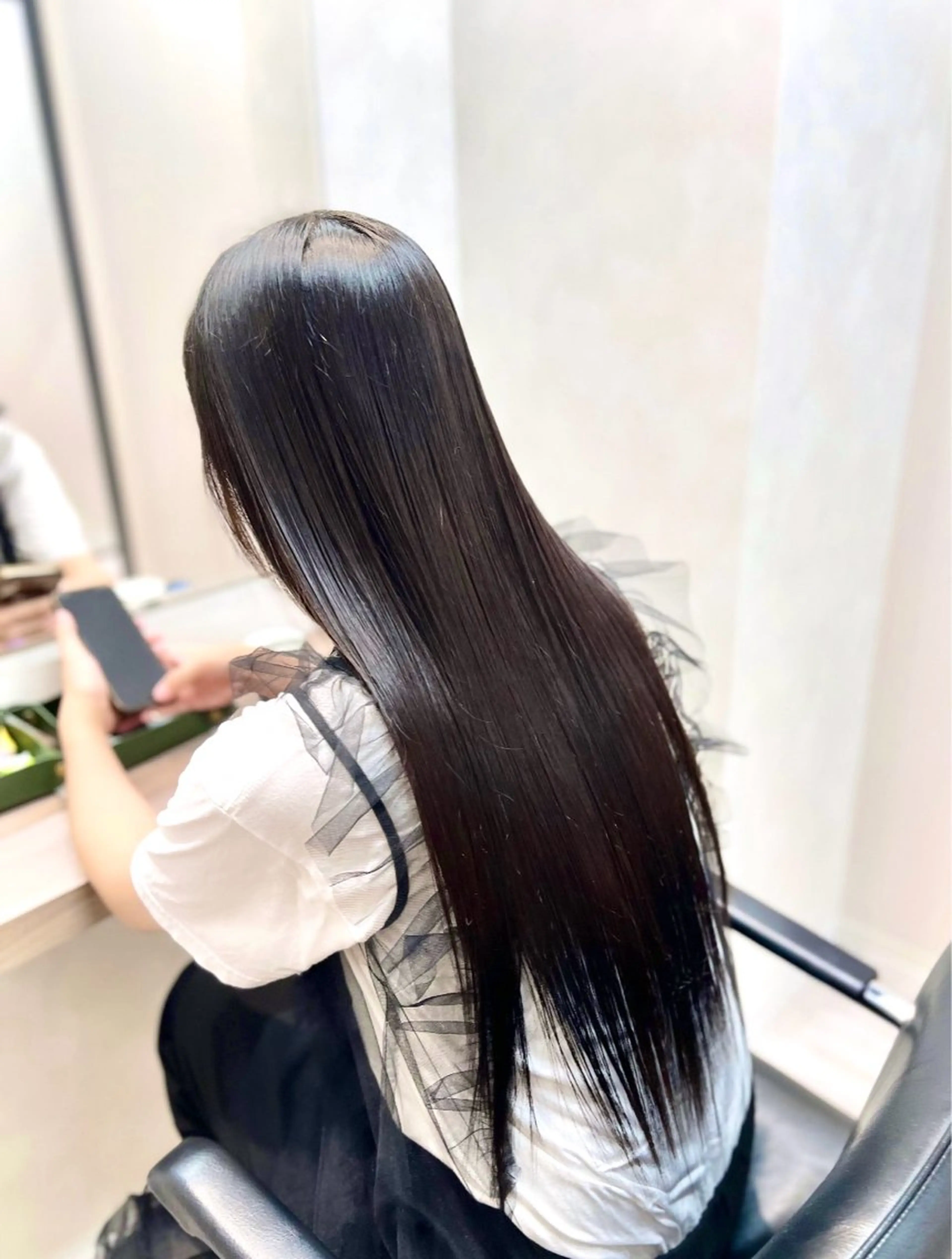 ロング 縮毛矯正/ レイヤー/ミディアムのヘアスタイル