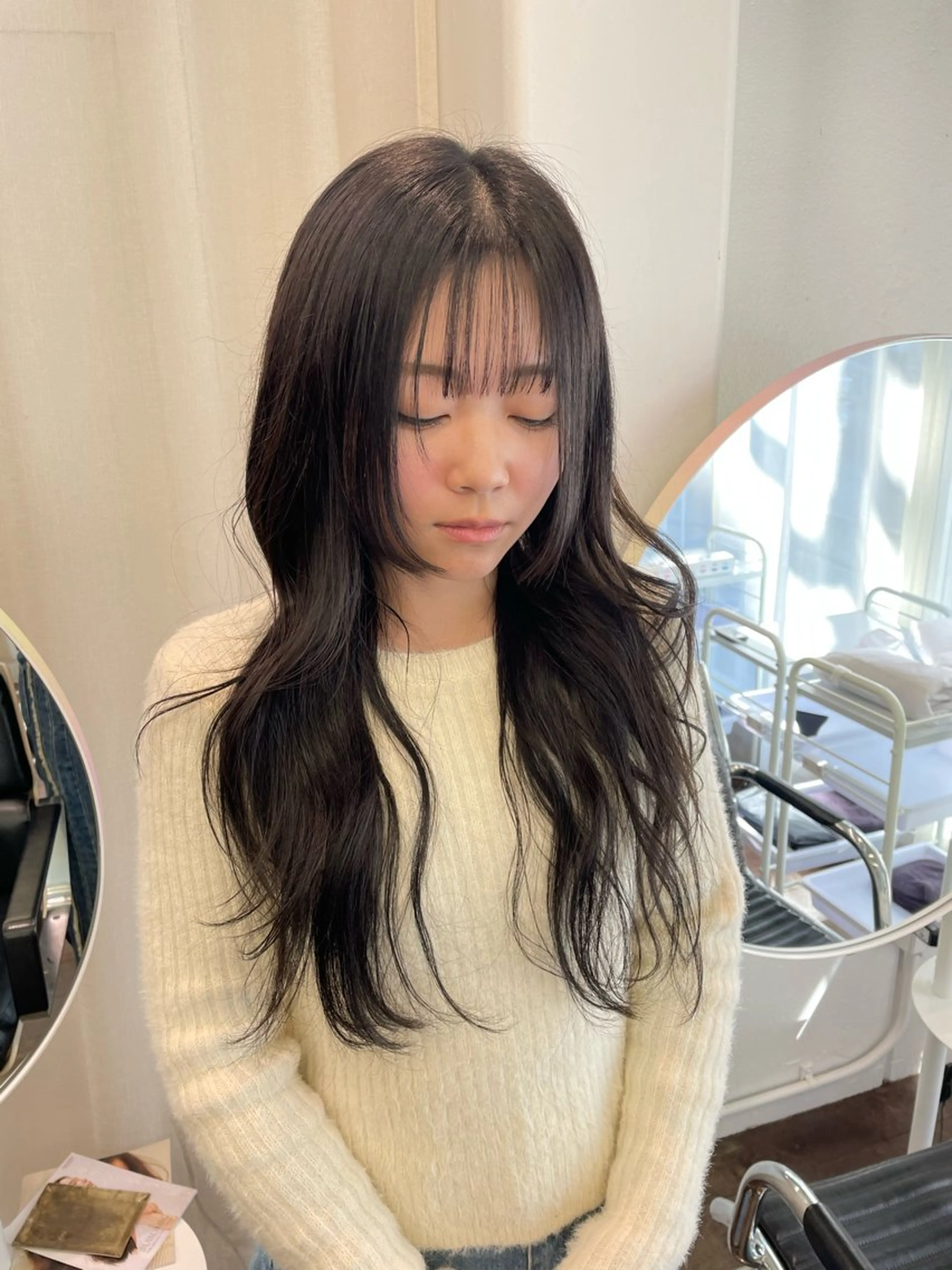 ロング カラー レイヤーカット カット ヘアカラー トリートメント レイヤーカット🎀 kanaのヘアスタイル