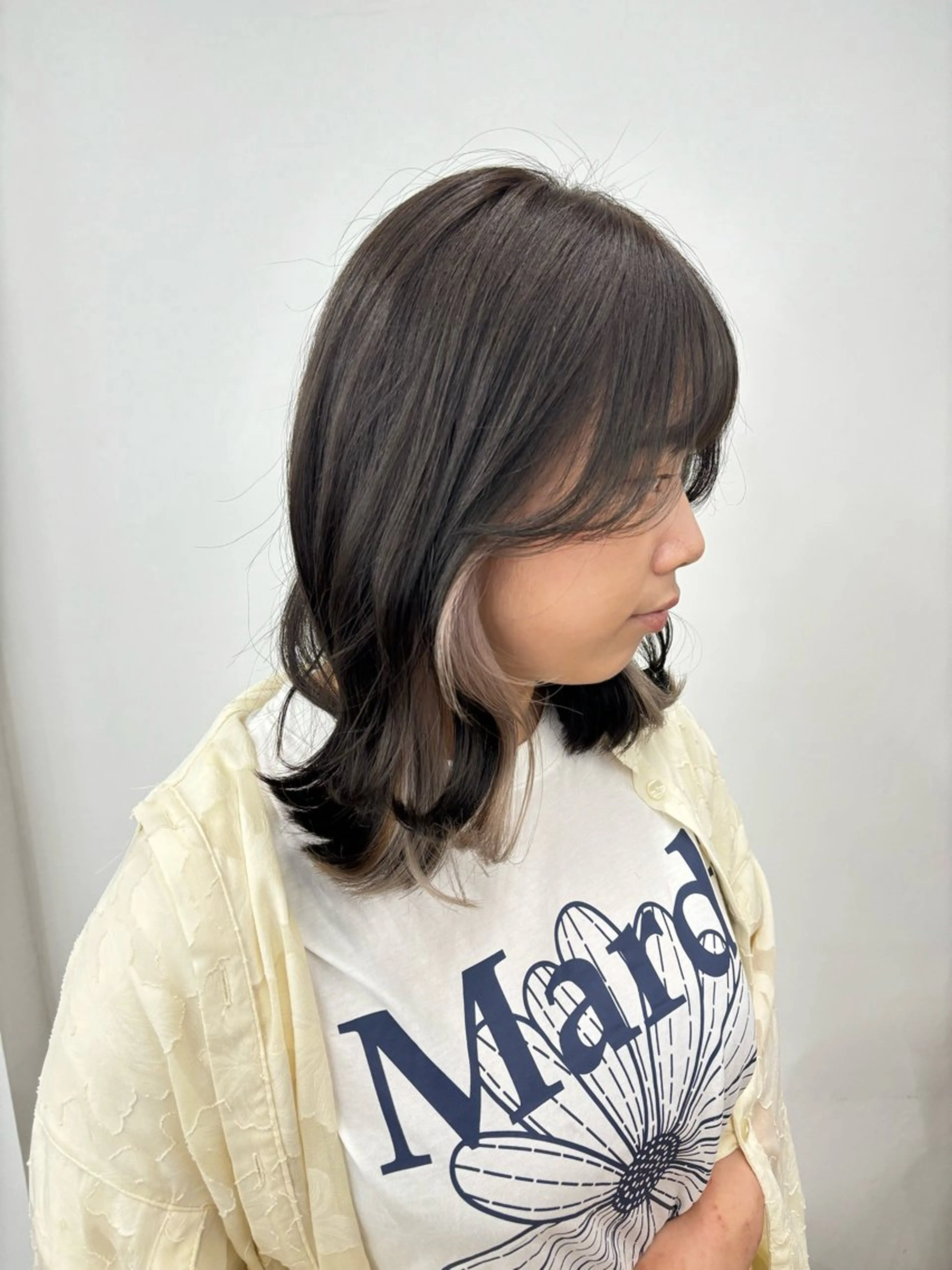 ミディアム カラー ヘアカラー トリートメント HIROKO / 透明感暖色カラー🎀のヘアスタイル