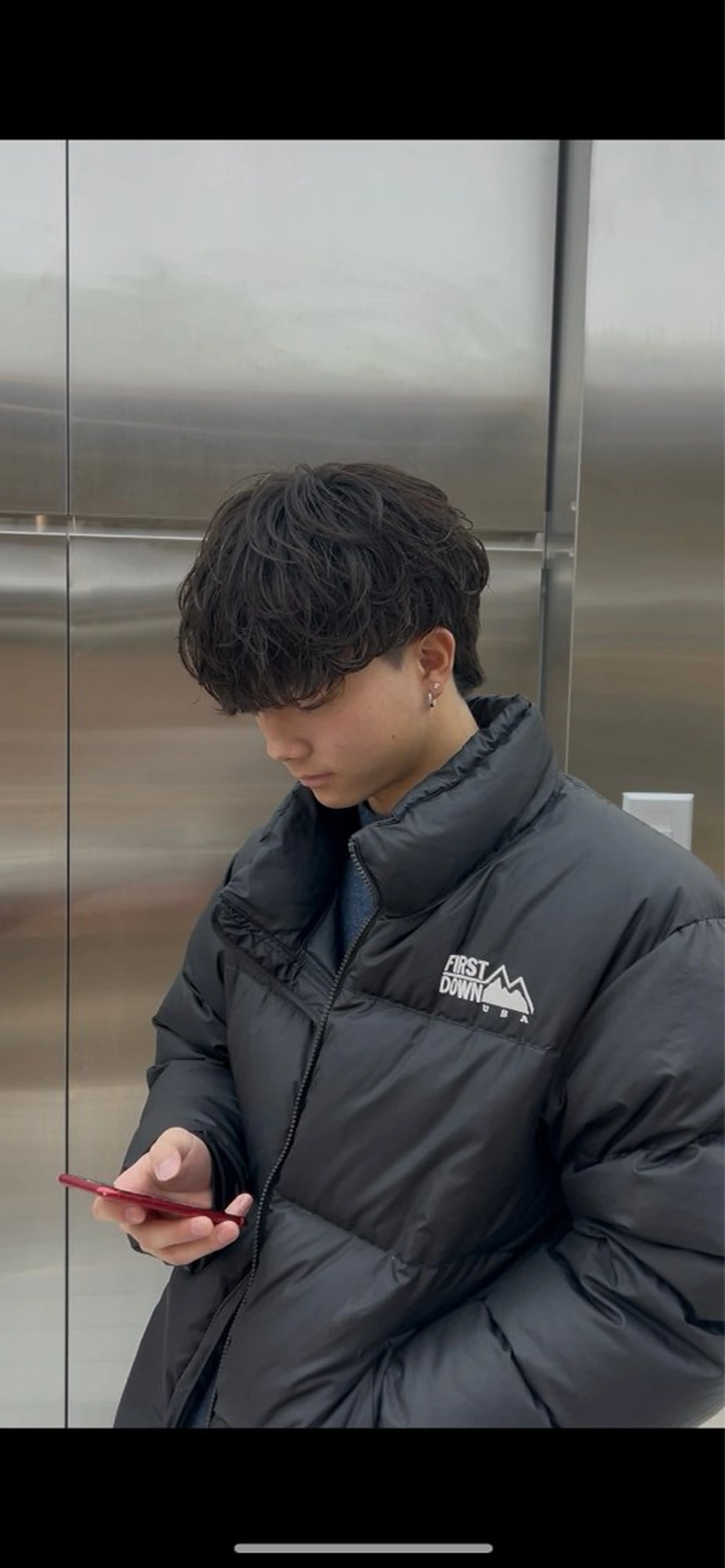 パーマ メンズ カット パーマ 藤平海音/fifth PARKのヘアスタイル