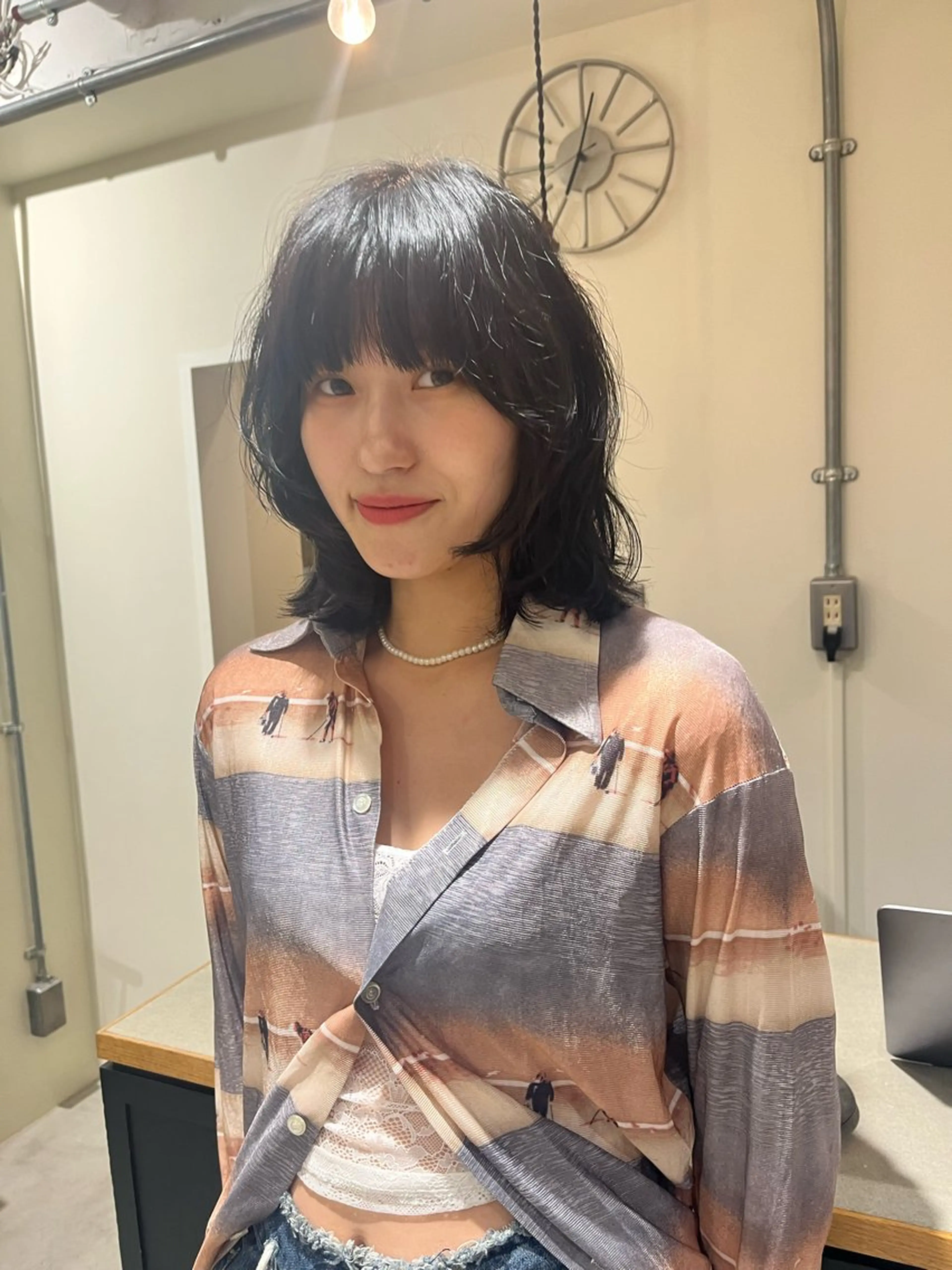 ミディアム カラー カット ヘアカラー ヘアセット 🦮shiori アイドルオタク🦮のヘアスタイル