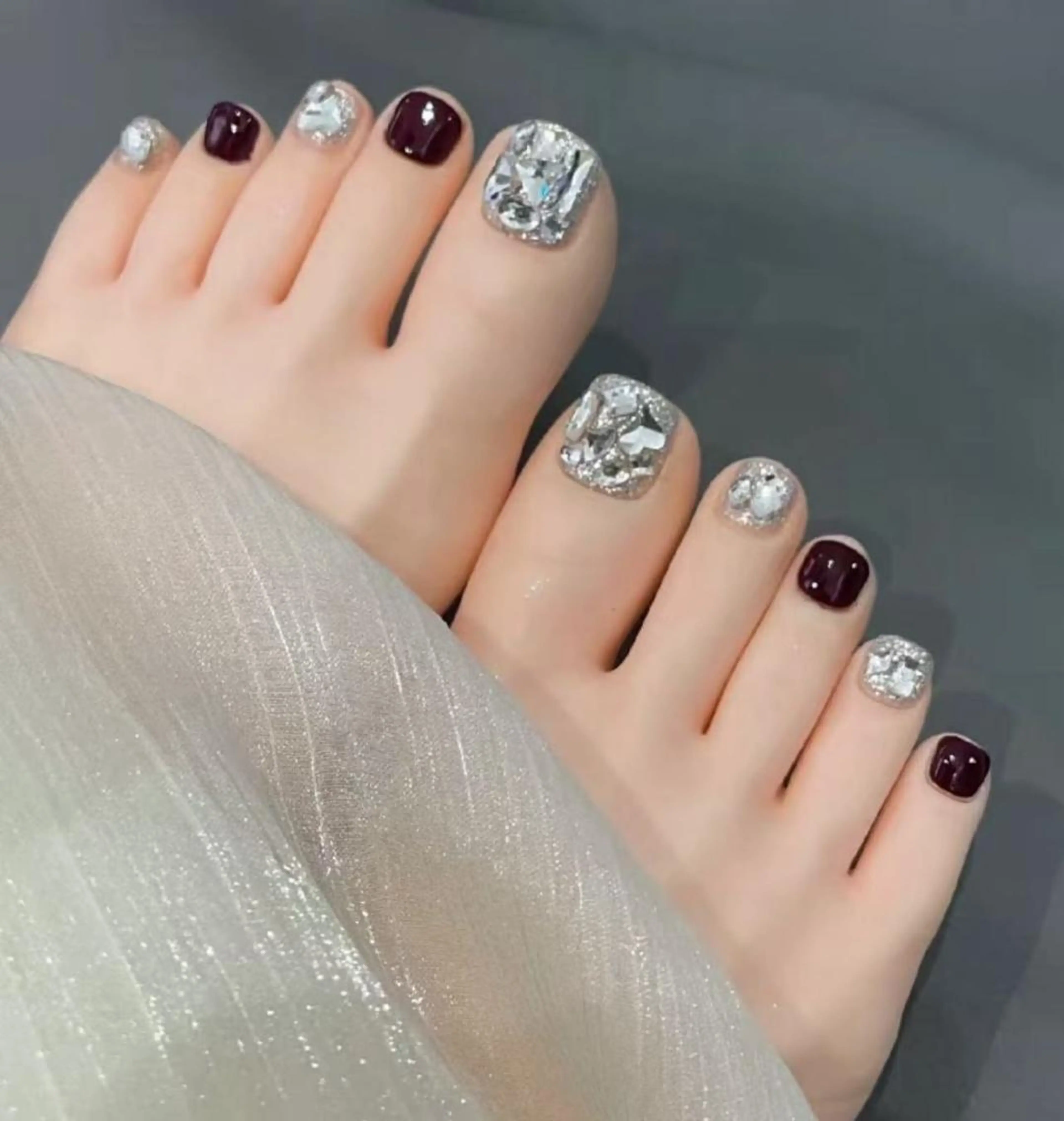 ネイル アートネイル オーロラネイル クリアネイル フレンチネイル ジェルネイル 前田 芽のネイルデザイン