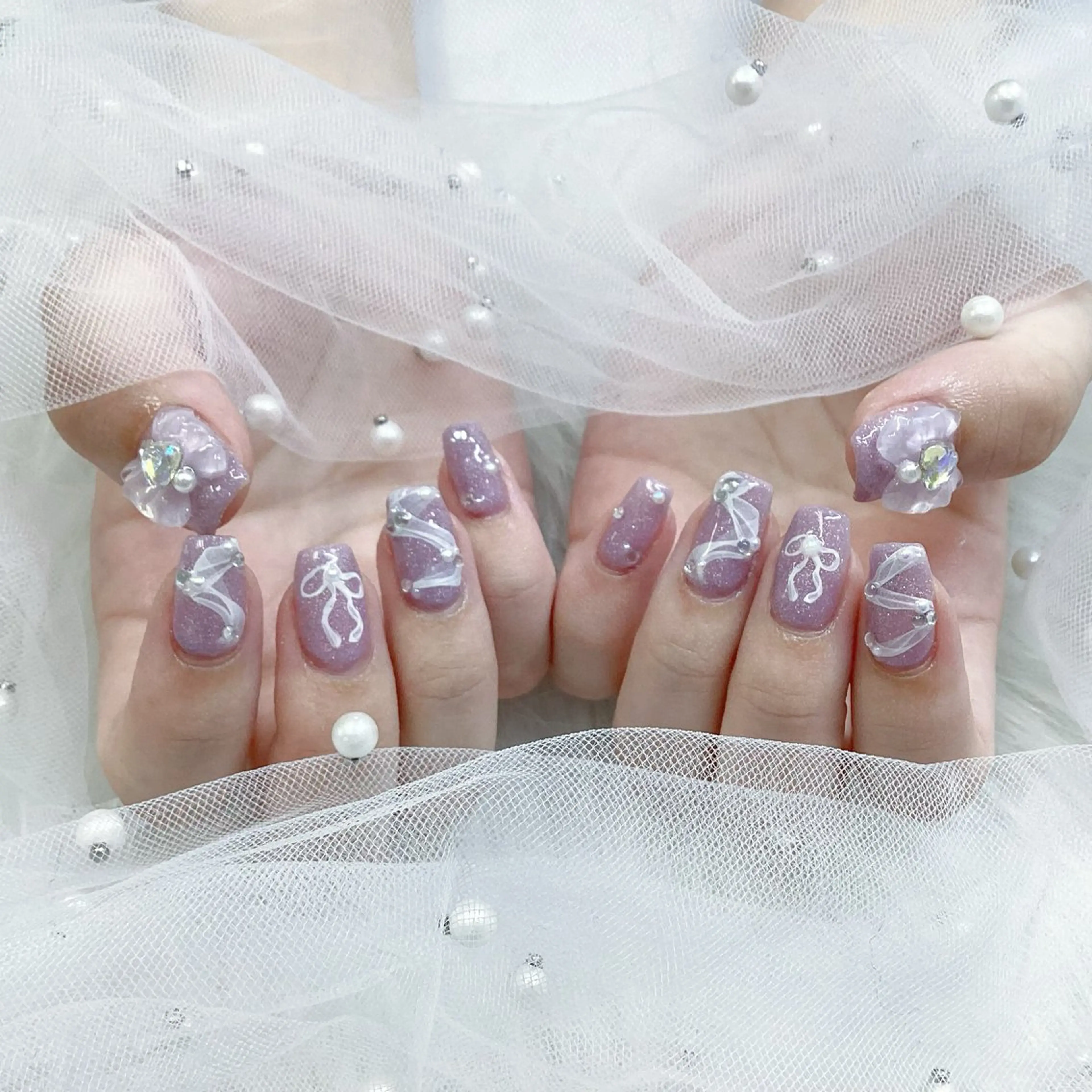 ネイル パーツ全部¥110 サロンミミのネイルデザイン