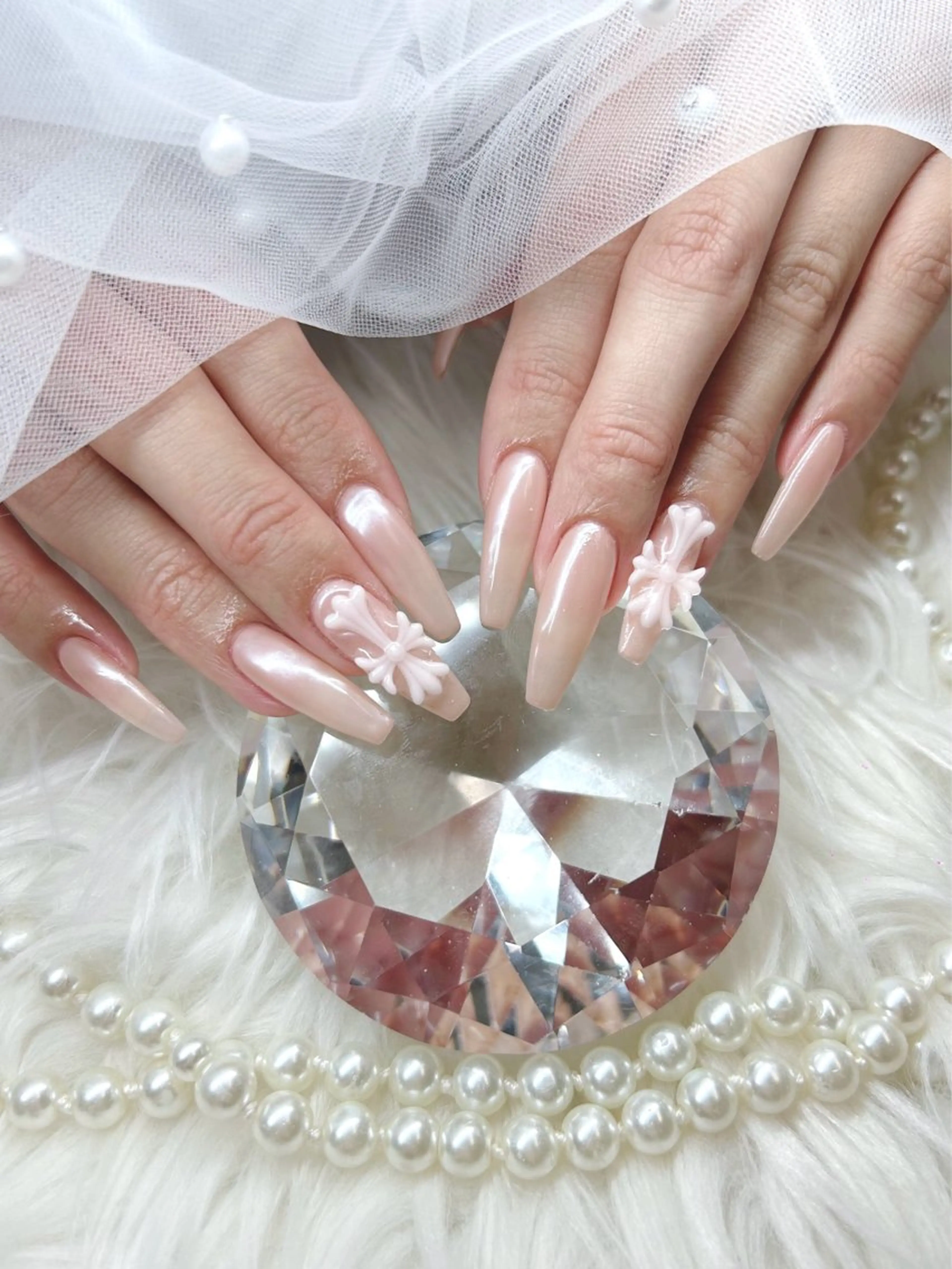 ロング ハンドネイル Nailsalon Angeのネイルデザイン