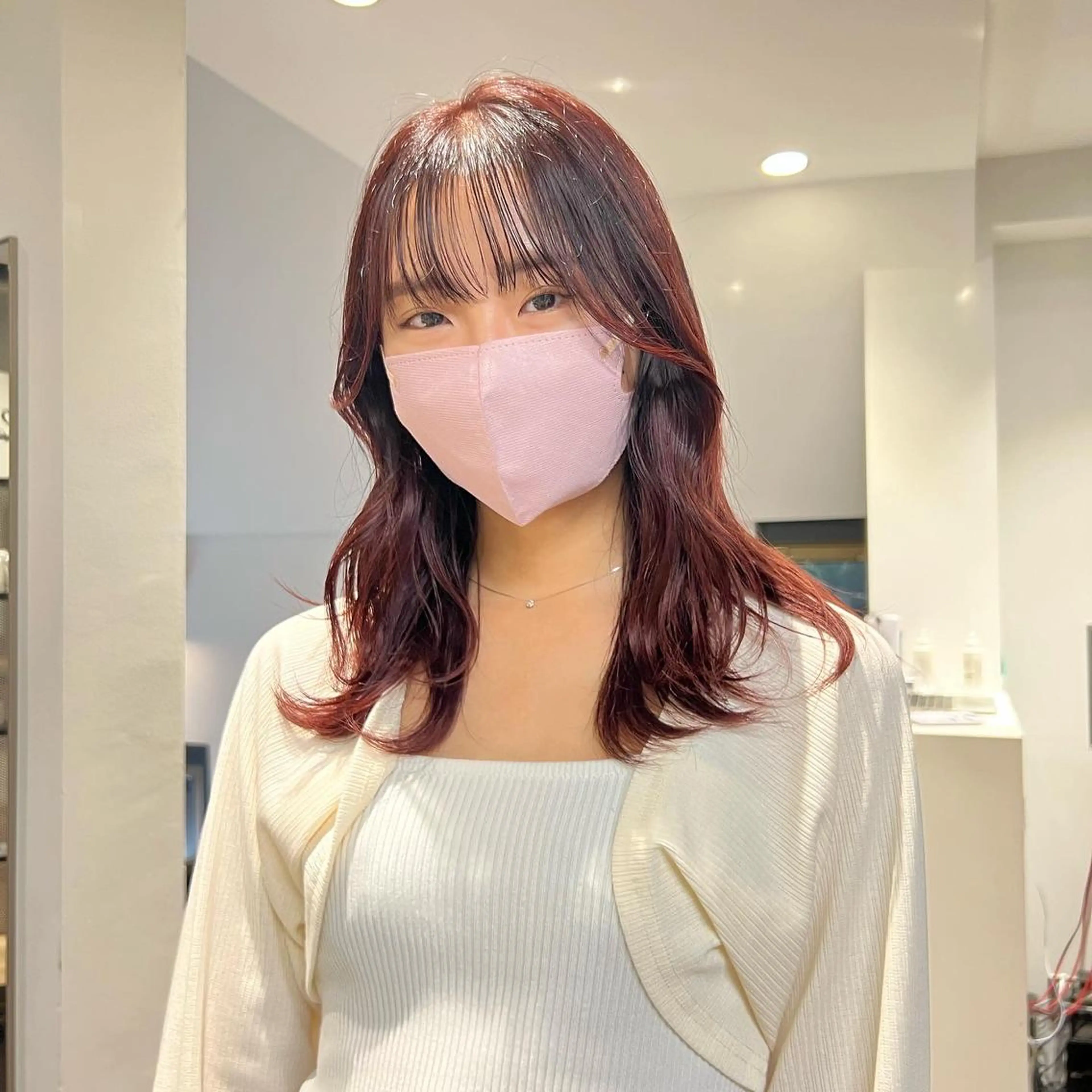 セミロング カラー 韓国風ヘア 渋谷🎀透明感カラー レイヤー/mikuのヘアスタイル
