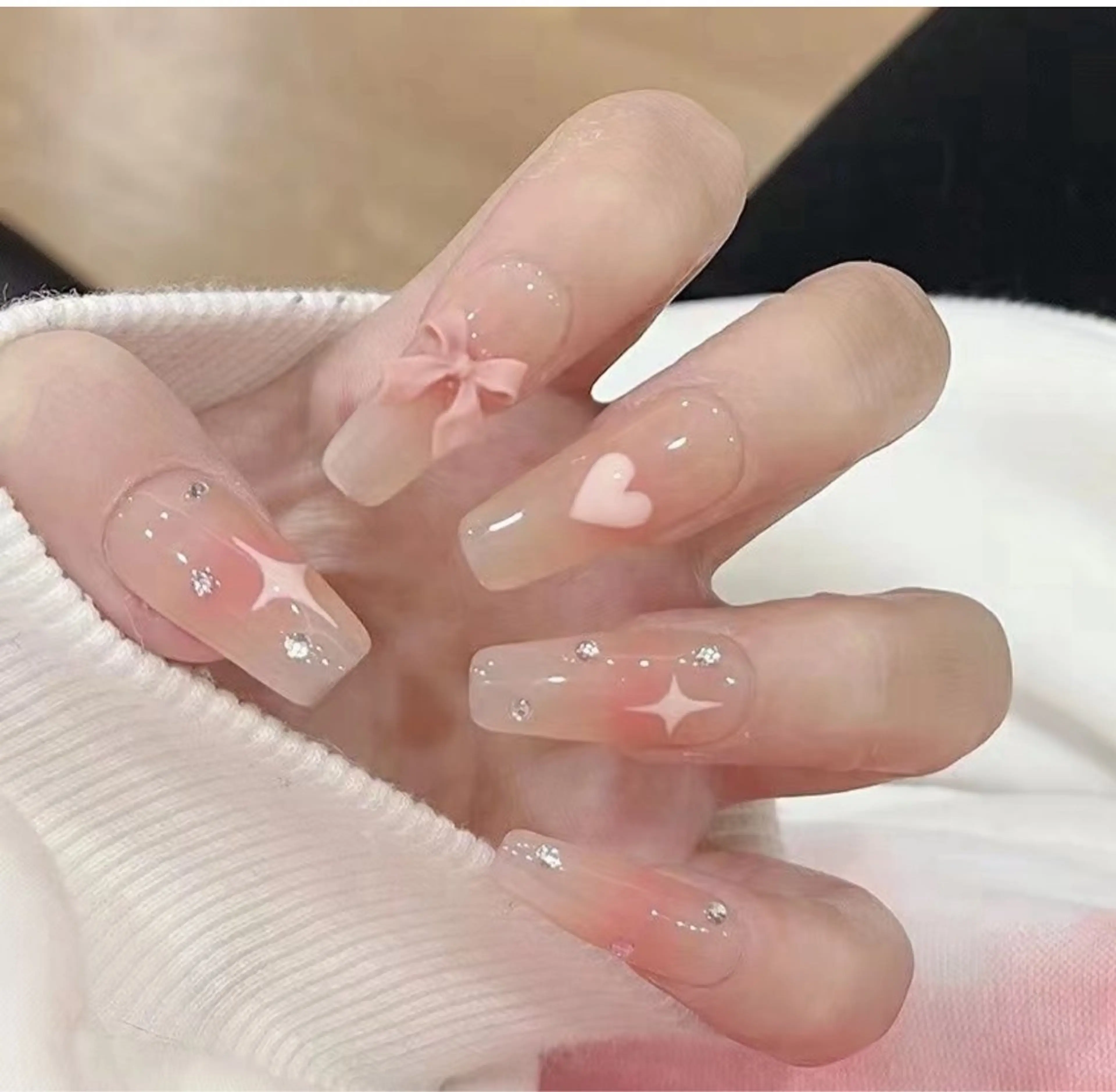 ネイル アートネイル チークネイル 成人式 長さ出し フットネイル YK Rinのネイルデザイン