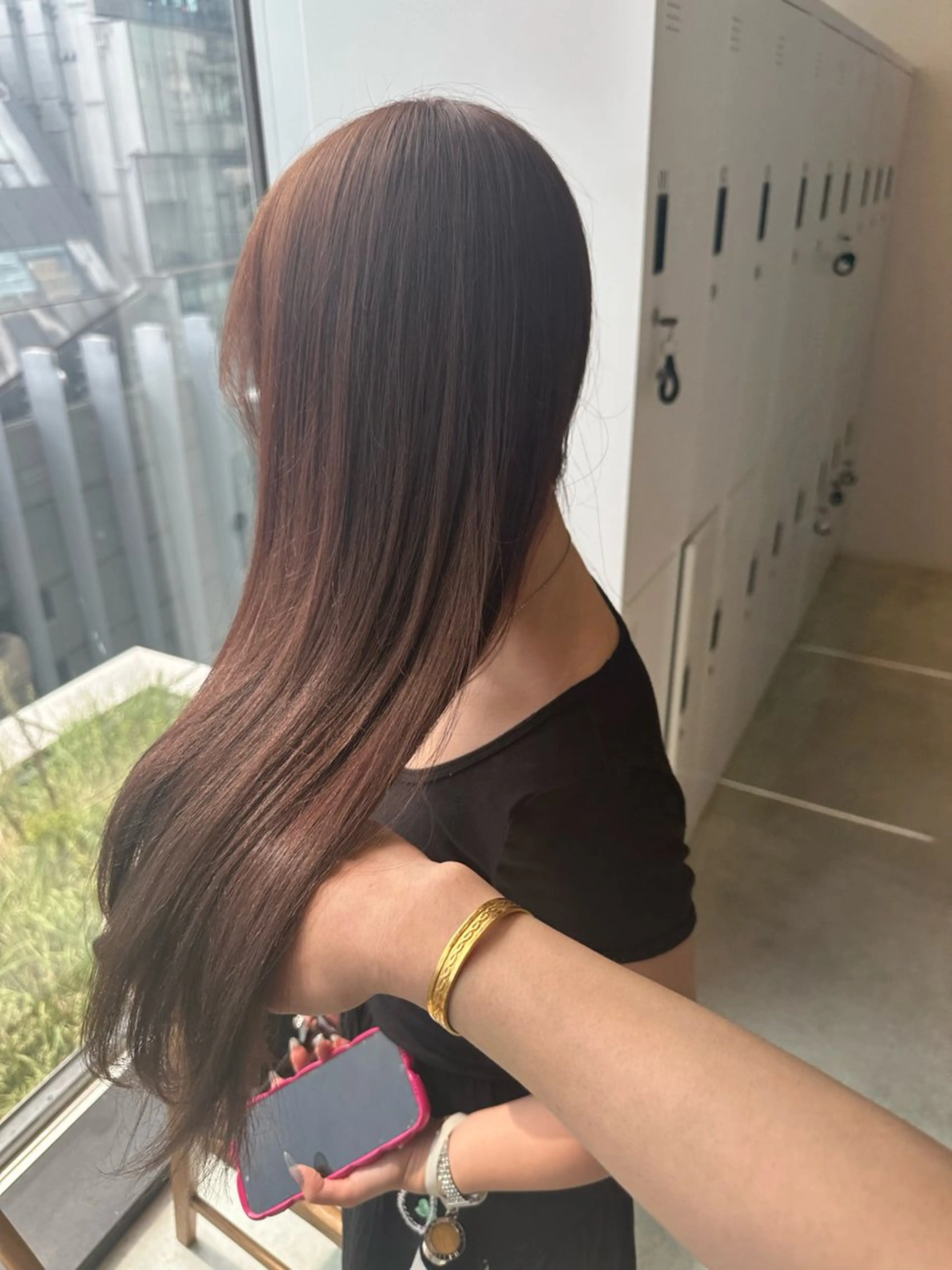 ロング カット ヘアカラー トリートメント 渋谷うる艶カラー 🦊あらし🦊のヘアスタイル