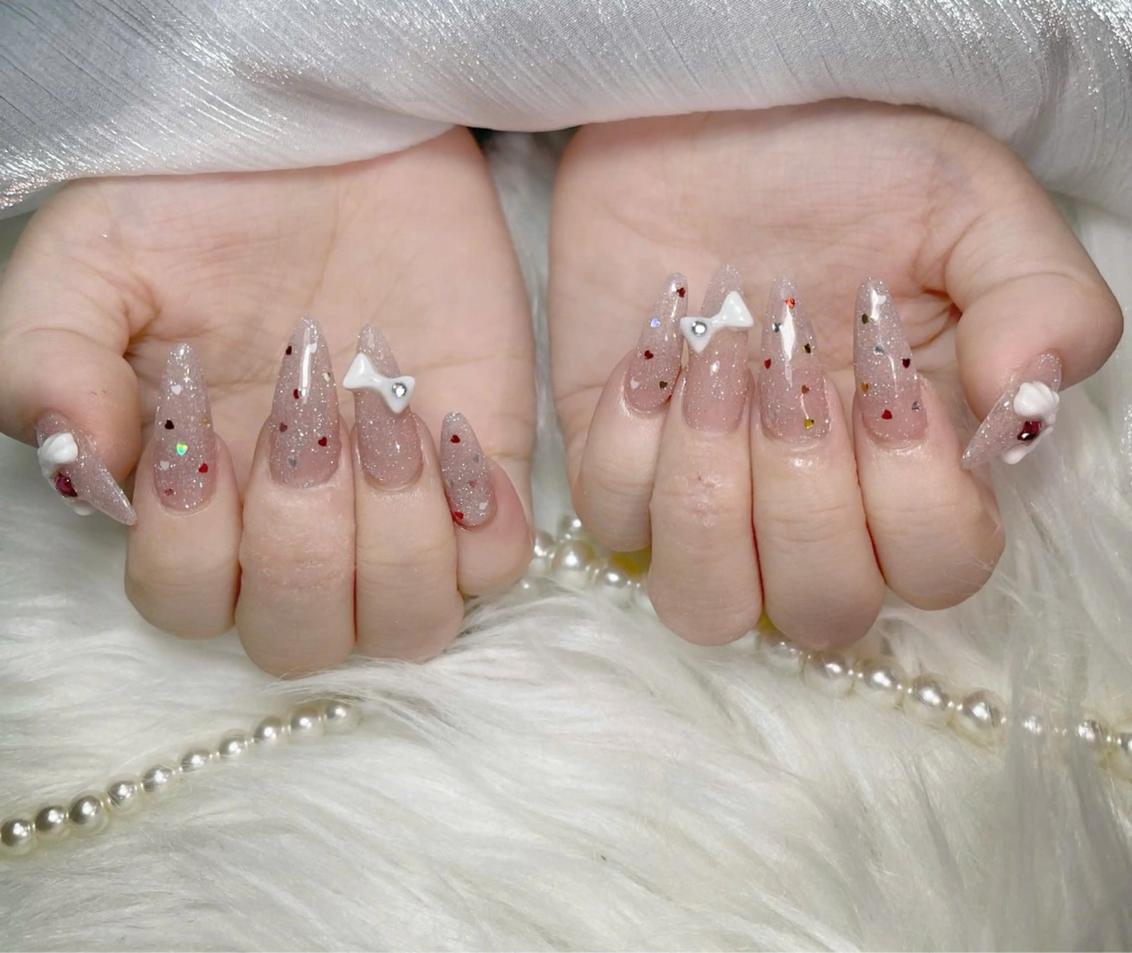 ネイル 長さ出し フットネイル ジェルネイル 韓国ネイル マグネットネイル ハンドネイル YMT NailStudioのネイルデザイン