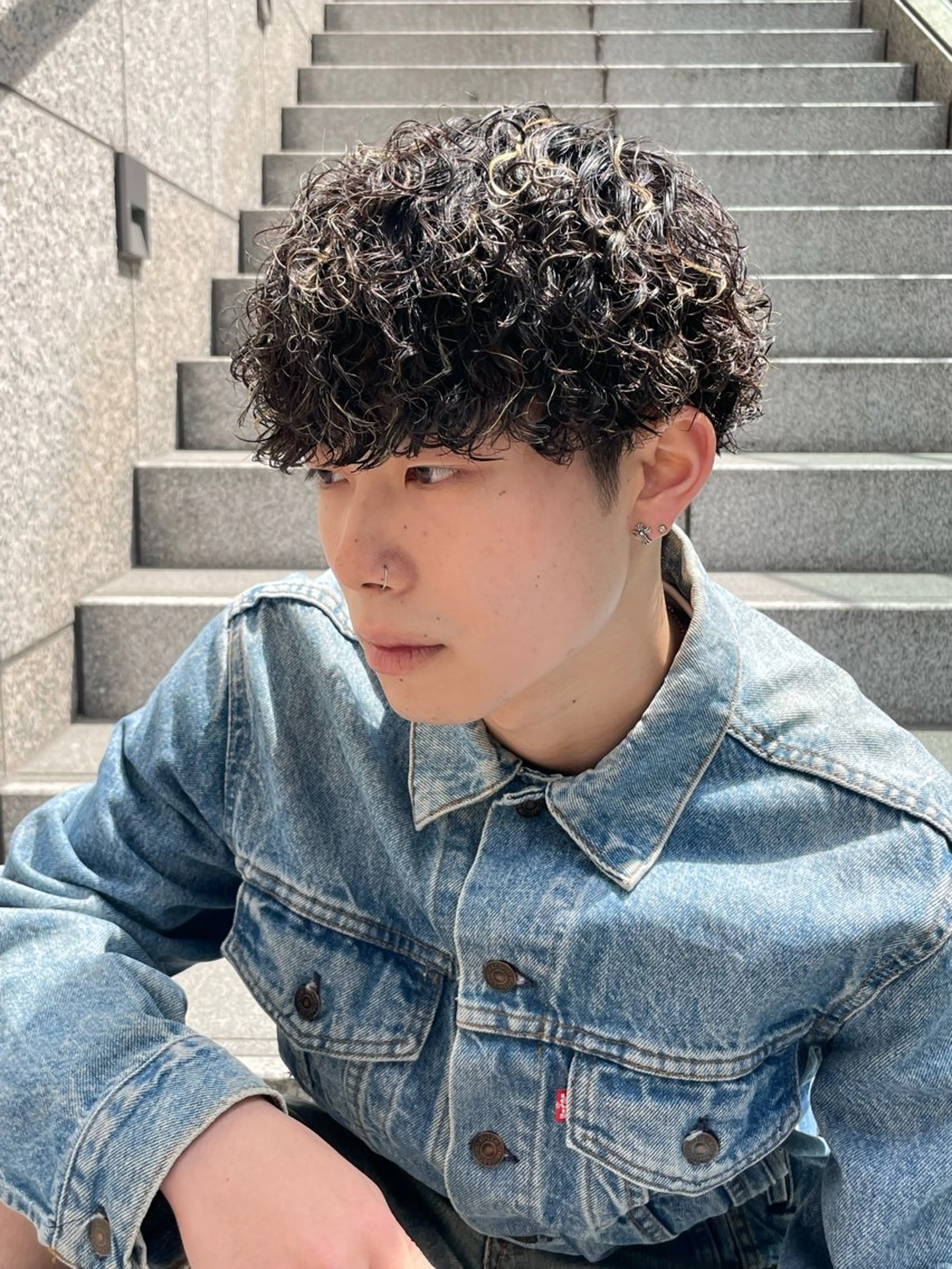 ショート カラー パーマ ヘアアレンジ メンズ カット パーマ トリートメント 亀井隆汰/メンズ専門 パーマ特化美容師のヘアスタイル