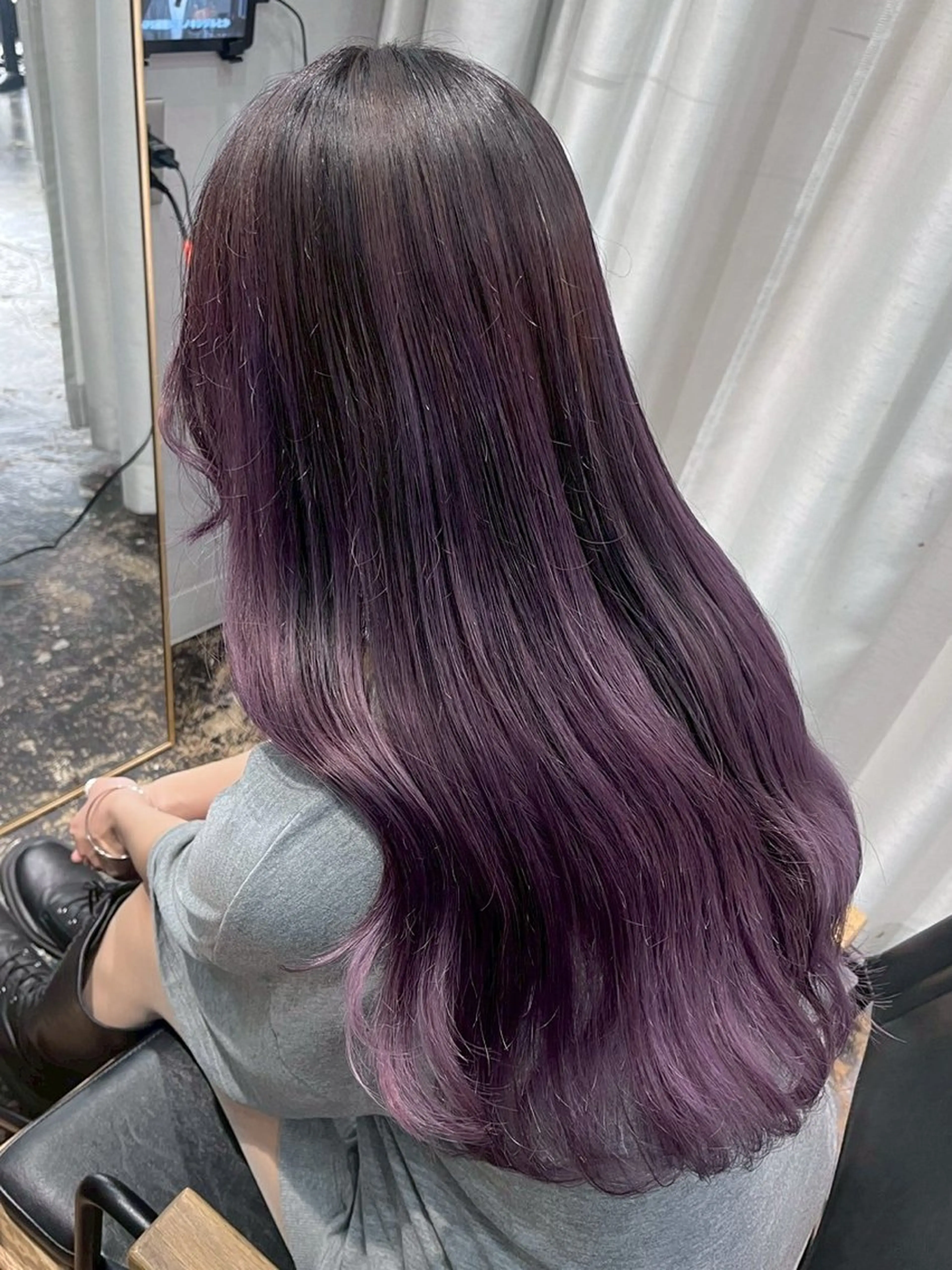 ロング カラー カット ヘアカラー トリートメント ハイトーン/韓国風/ 艶髪/吉祥寺のヘアスタイル