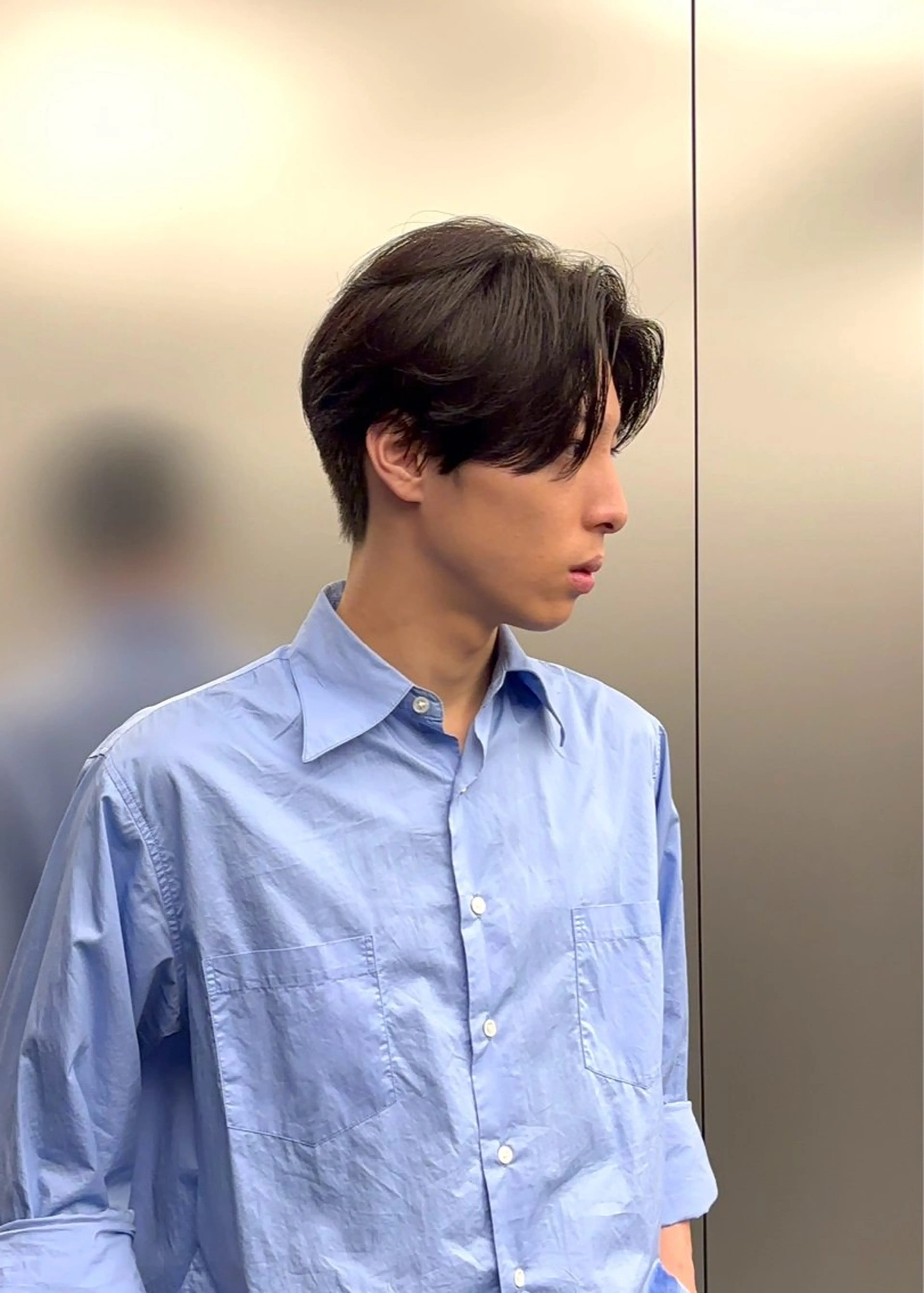 ミディアム 新宿/韓国レイヤー/ 顔まわり/メンズヘアのヘアスタイル