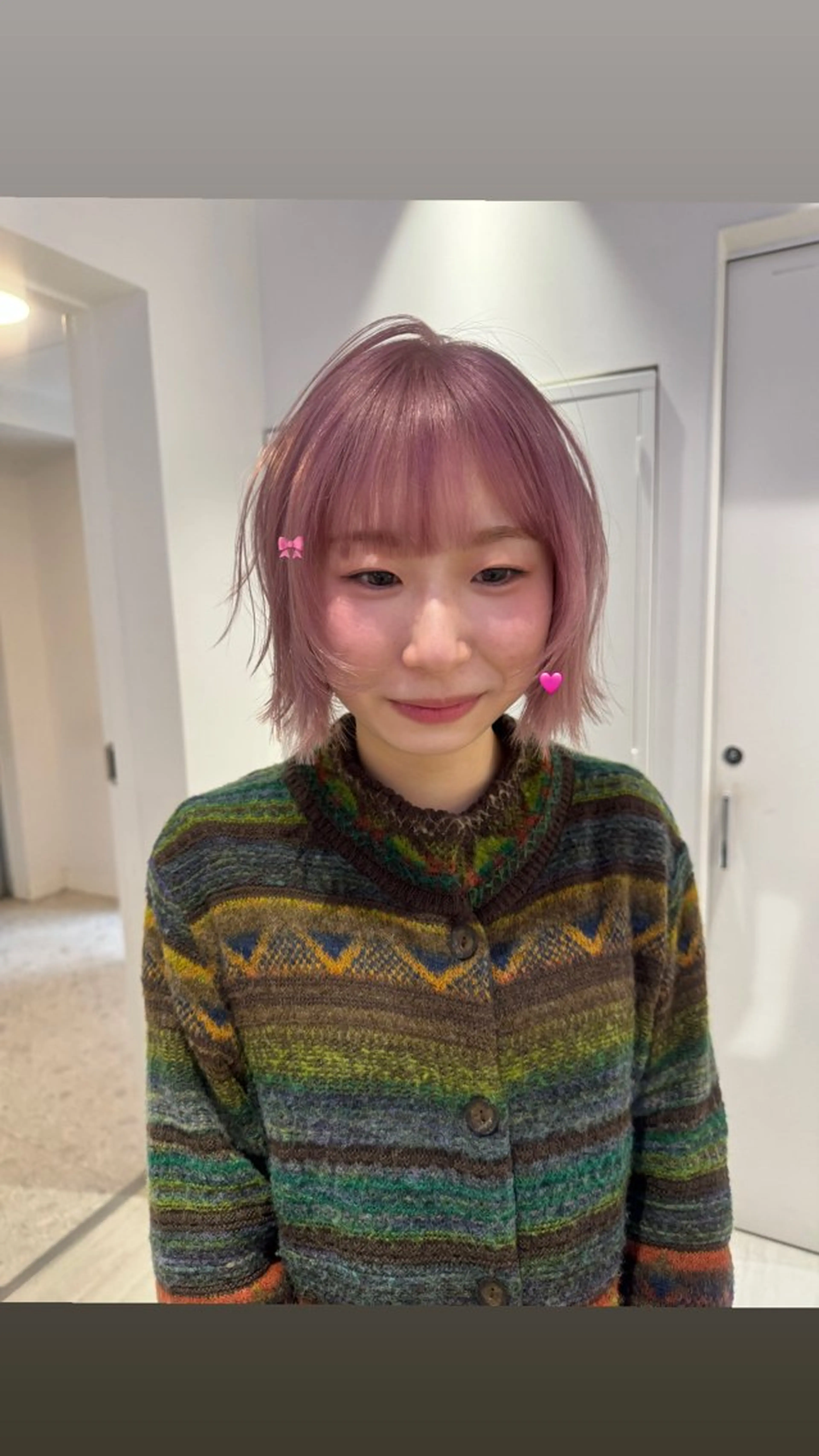 ショート カラー ラベンダーカラー ピンクカラー ヘアカラー トリートメント Ami/艶カラー/ レイヤー/ハイトーンのヘアスタイル