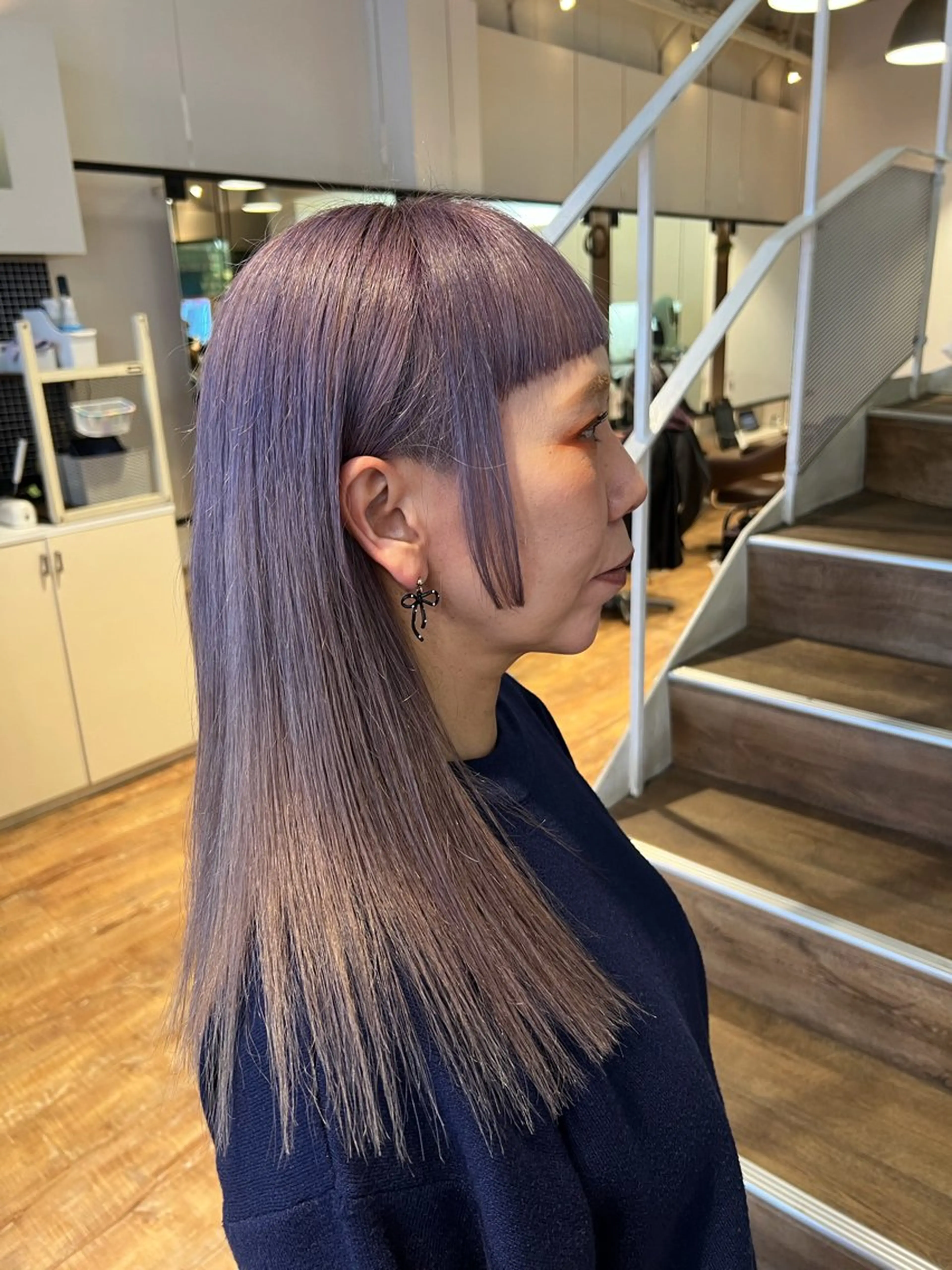 カラー ブリーチ ラベンダーカラー ヘアカラー トリートメント インナーカラー♡ Nanakoのヘアスタイル