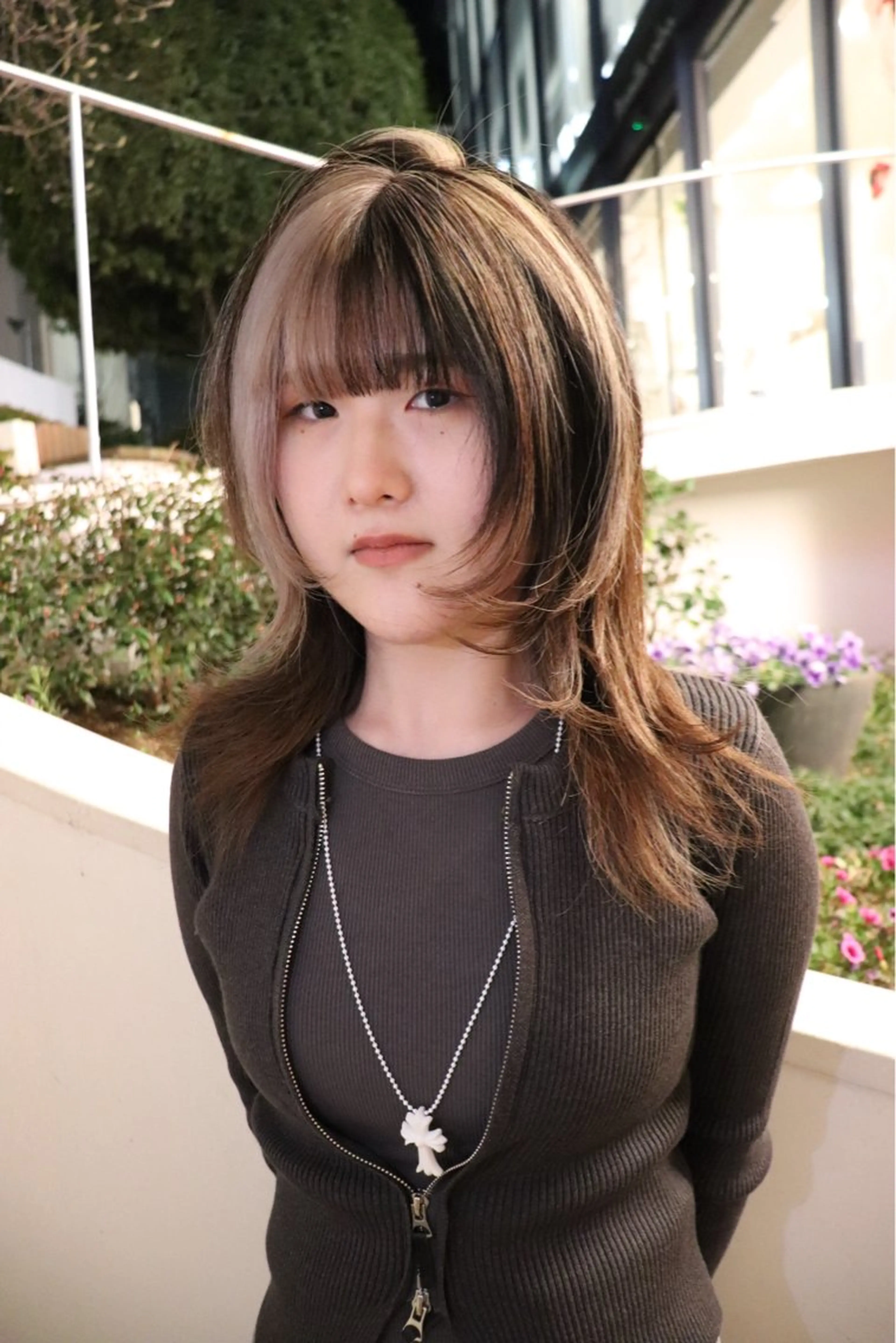 セミロング カラー ヘアアレンジ @kyoniyy KYONIのヘアスタイル