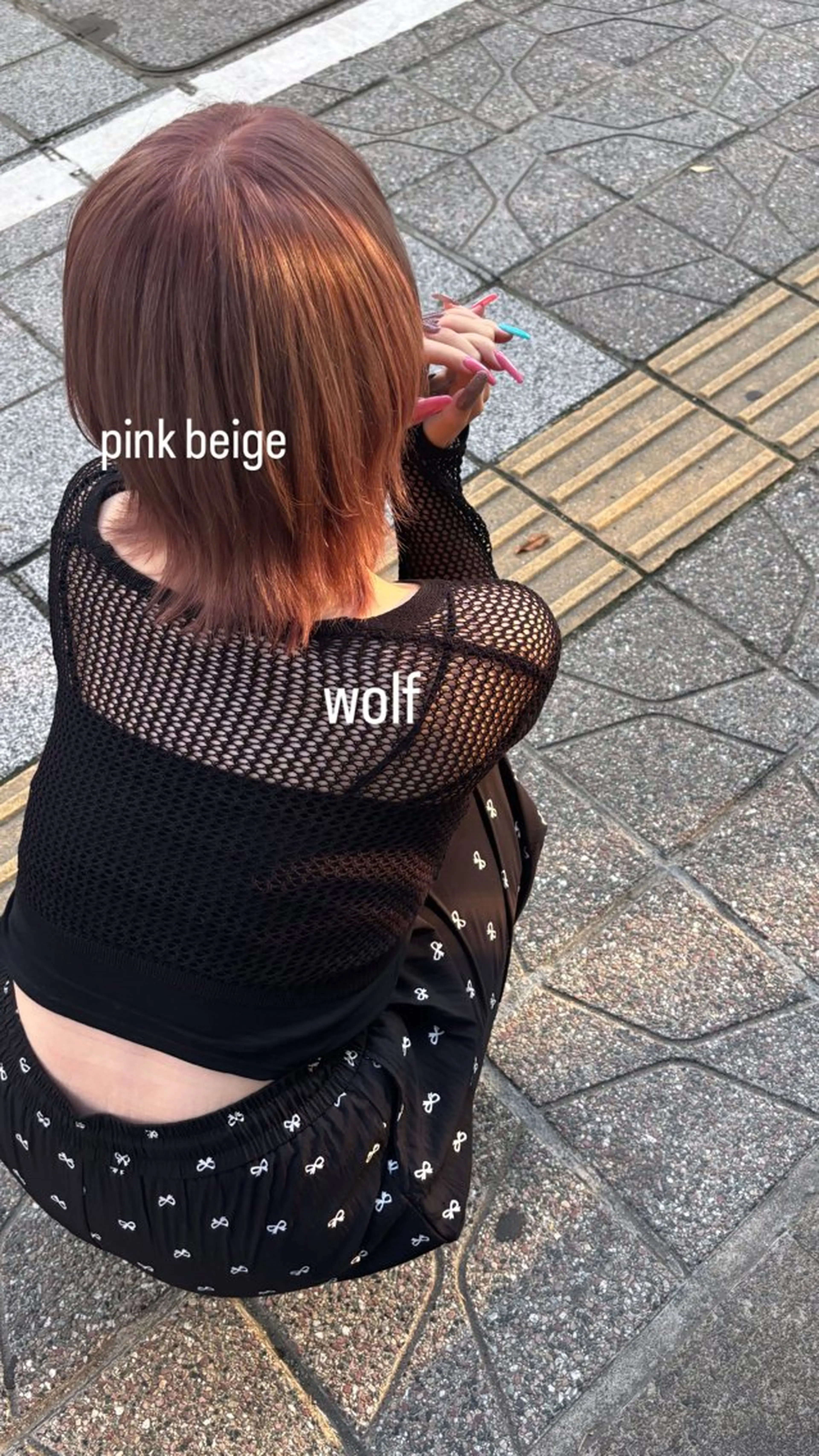 セミロング カラー カット ヘアカラー 🍓ハイトーンカラー 🎀nene🍓のヘアスタイル