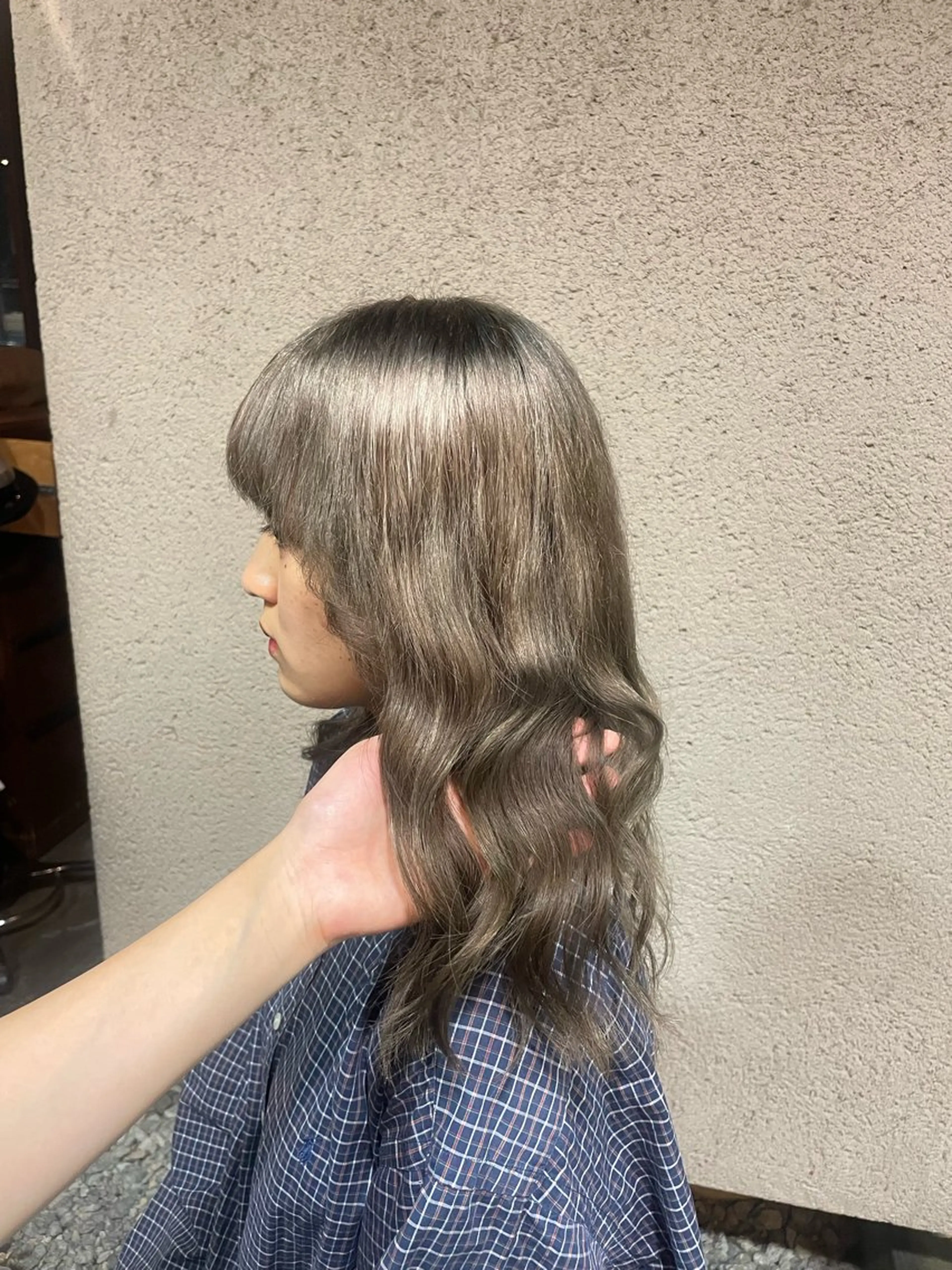 カラー ブリーチ 透明感カラー グレージュ ピンクカラー SARAJU仁川 _aya🌼のヘアスタイル