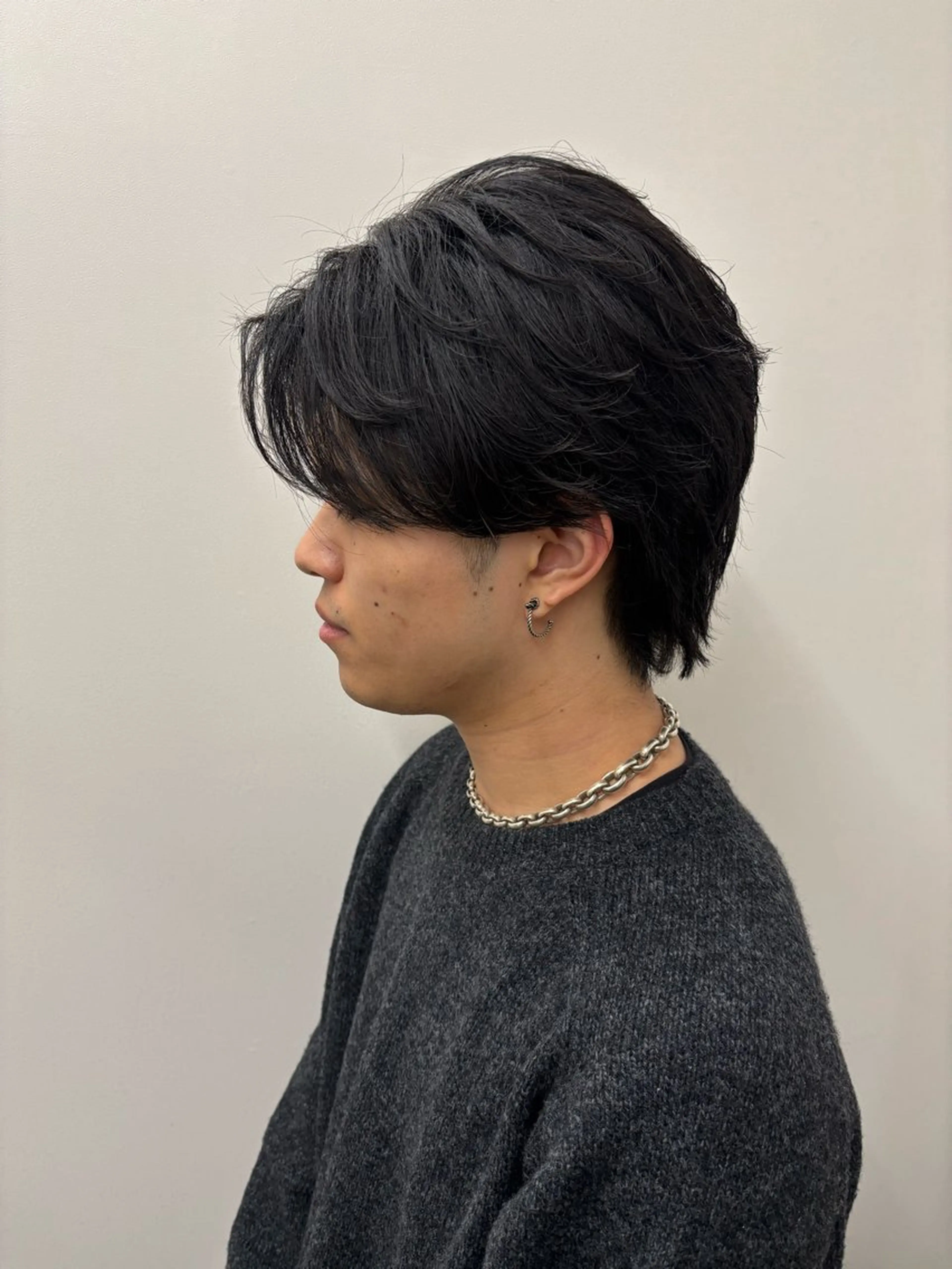 メンズ センターパート メンズパーマ カット パーマ とき/髪質改善/透明 感カラー☘️のヘアスタイル
