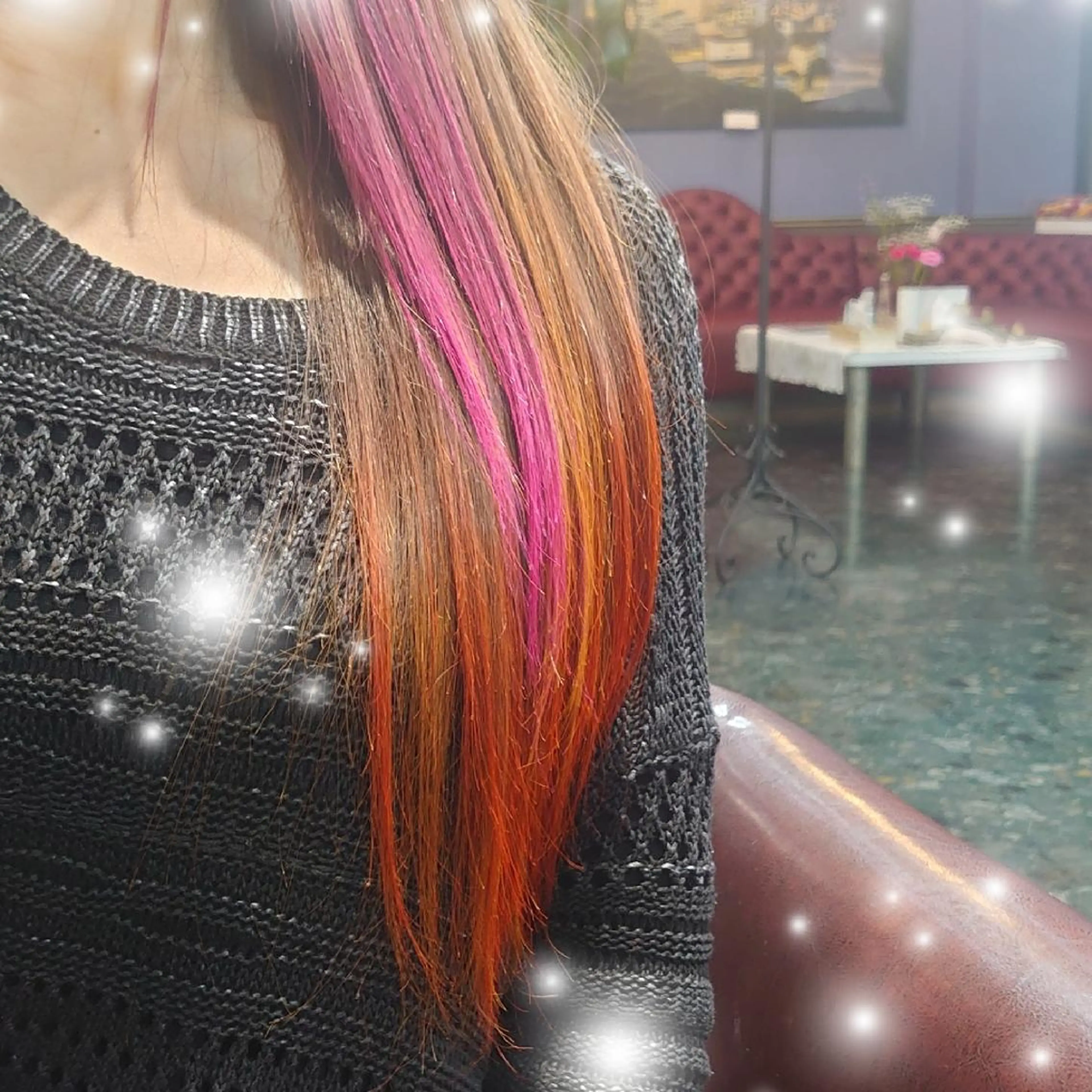 カラー セミロング アートサロン ロゼ　AIのマツエク・マツパデザイン