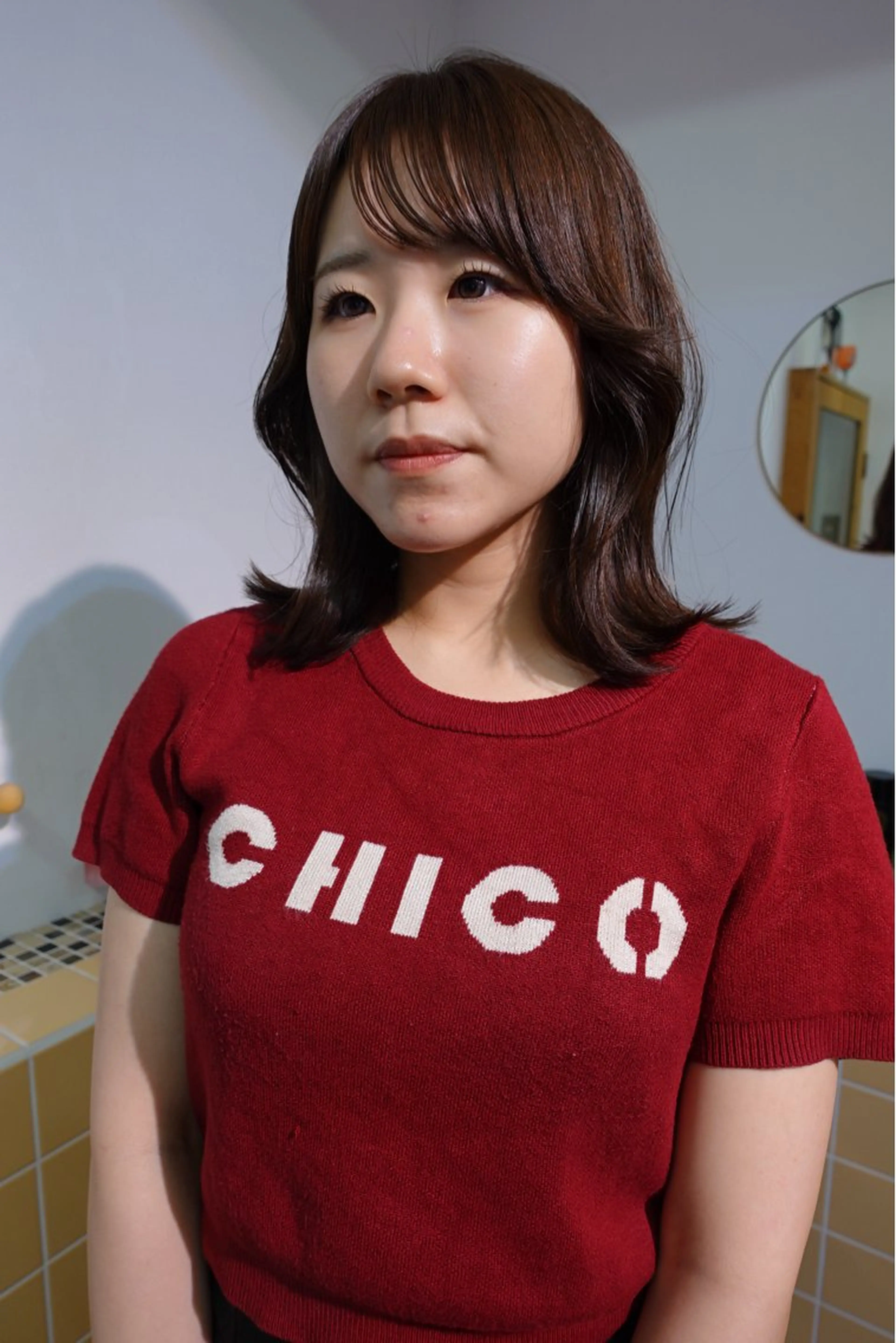 ミディアム カラー カット ヘアカラー トリートメント sakura🌸 レイヤー/韓国ヘアのヘアスタイル