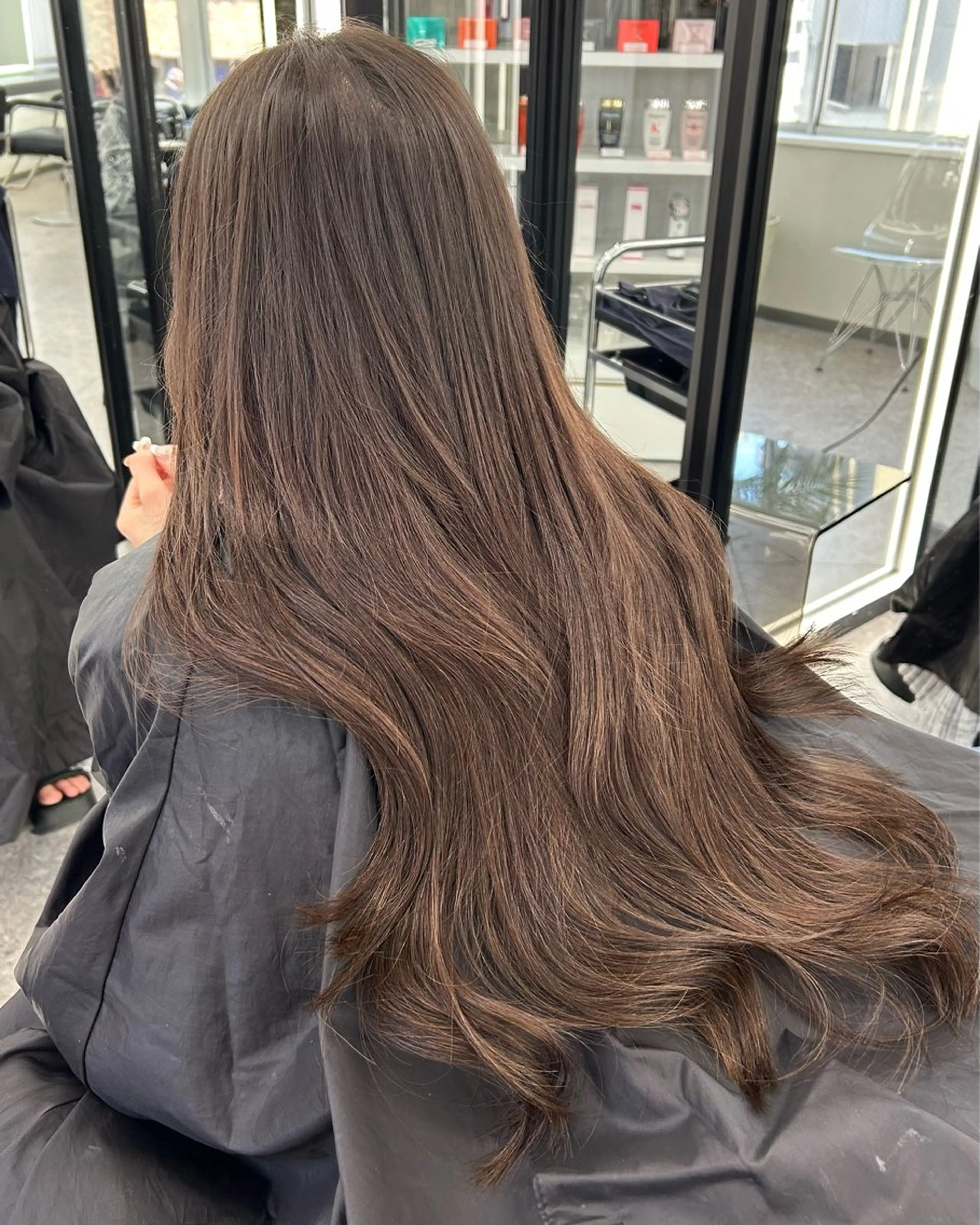 ロング カラー ヘアカラー エクステ nanaka 🤍韓国ワンホンヘアのヘアスタイル