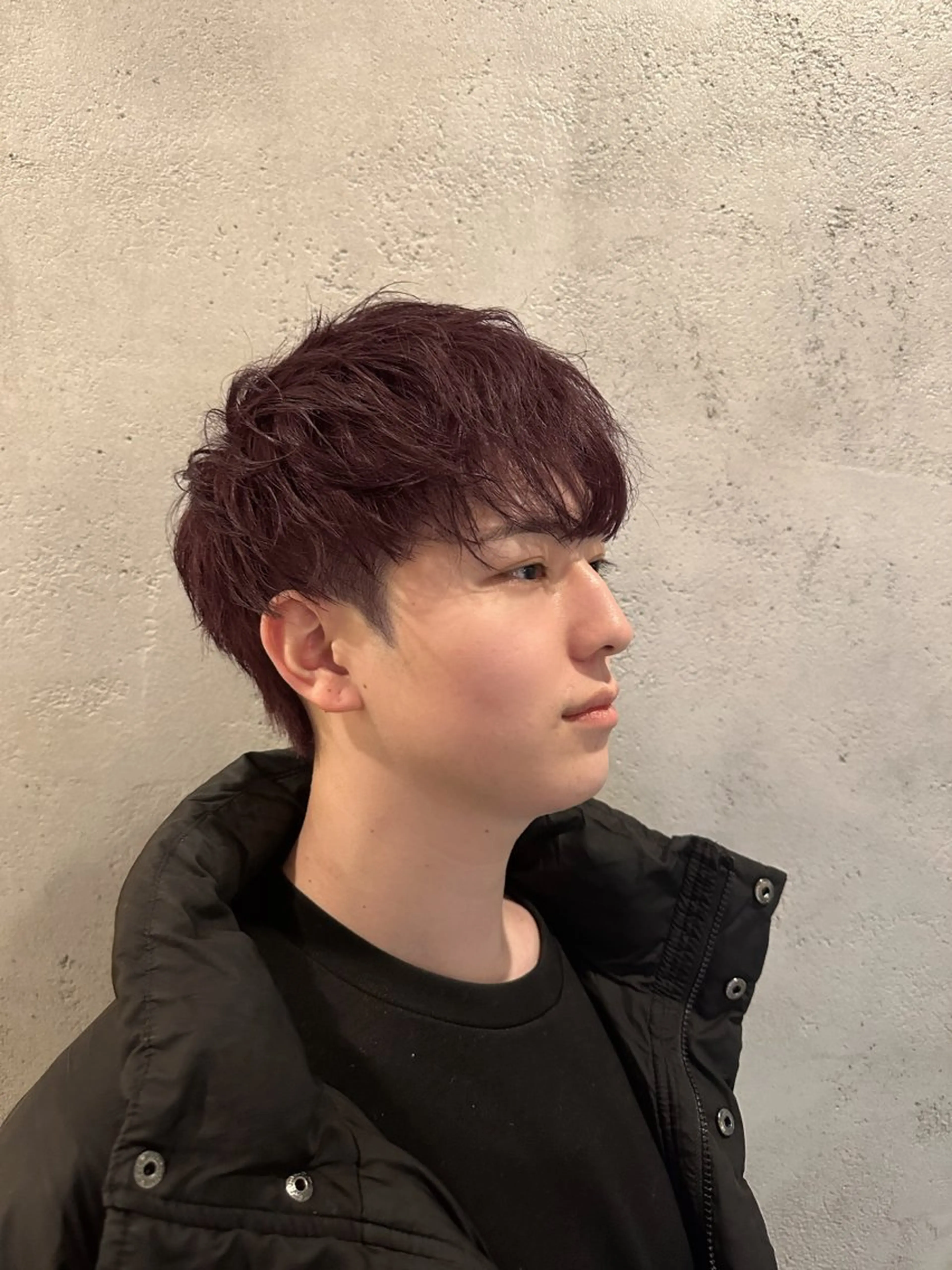 カラー メンズ ブラウンカラー カシス カット ヘアカラー 溜一太／似合わせ/ メンズカットのヘアスタイル