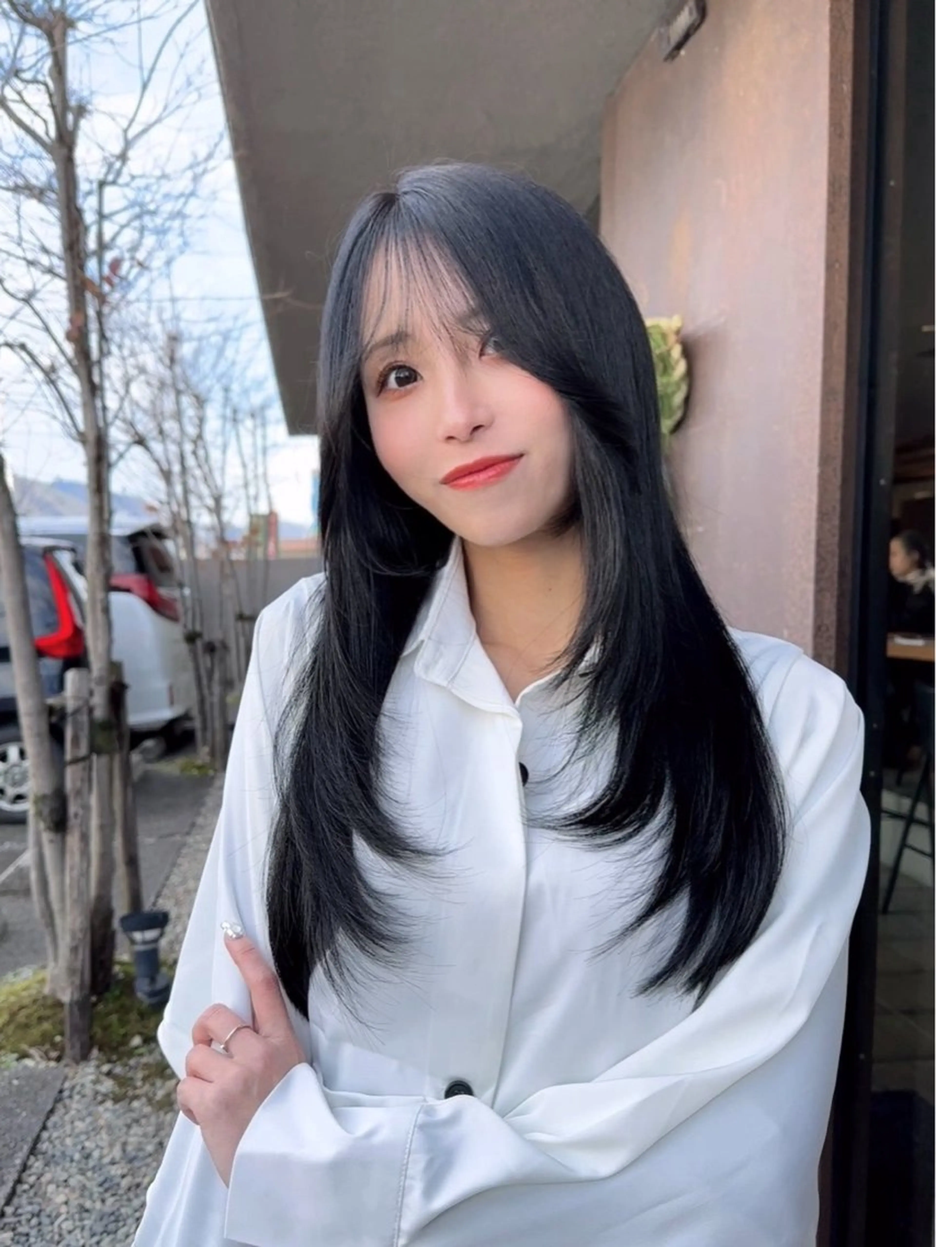 ロング カラー 黒髪 韓国風ヘア レイヤーカット ヘアカラー トリートメント 韓国ヘア/レイヤー /大嶽佑馬のヘアスタイル