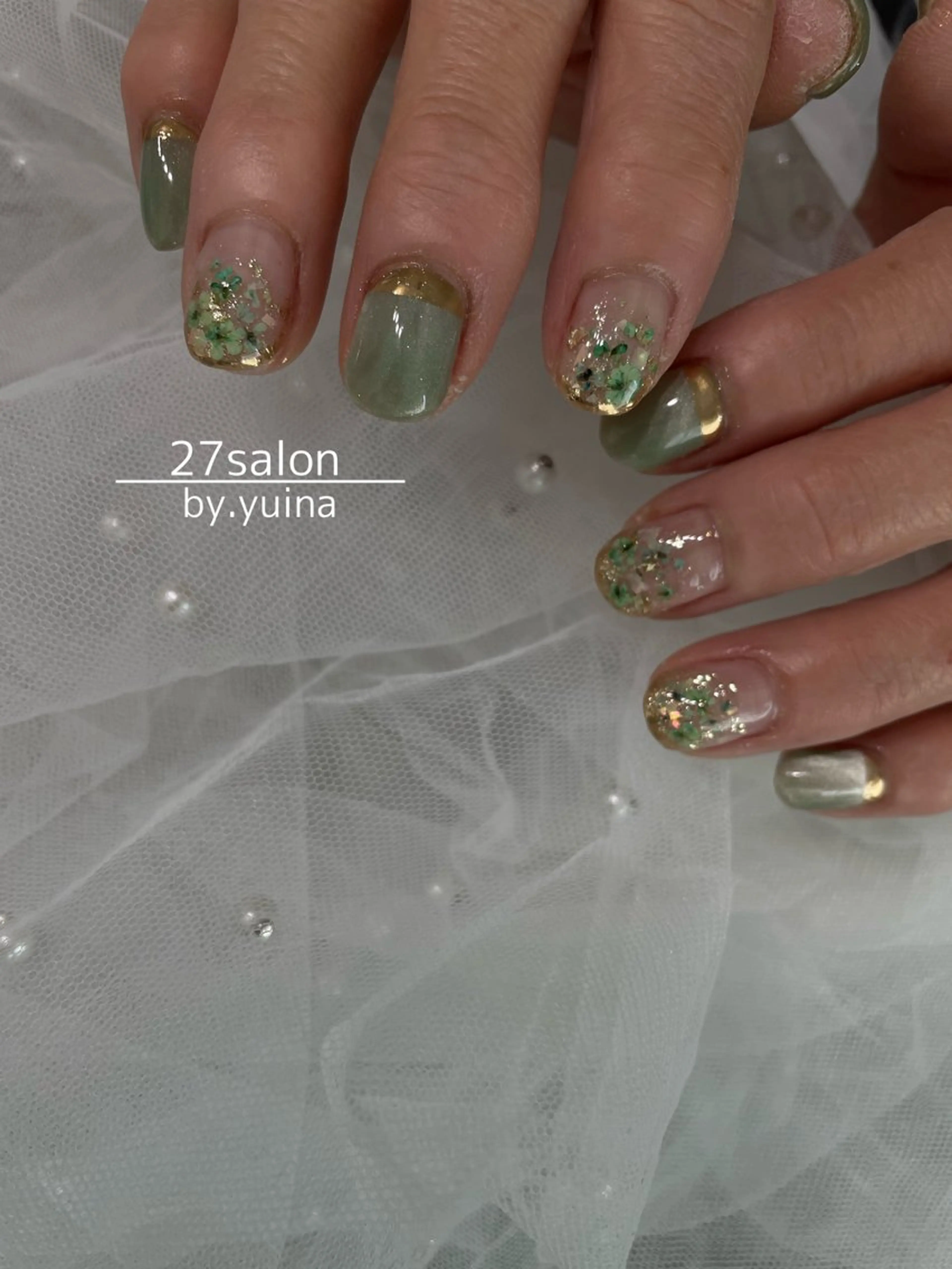 ネイル マグネットネイル ハンドネイル 27salon yuinaのネイルデザイン