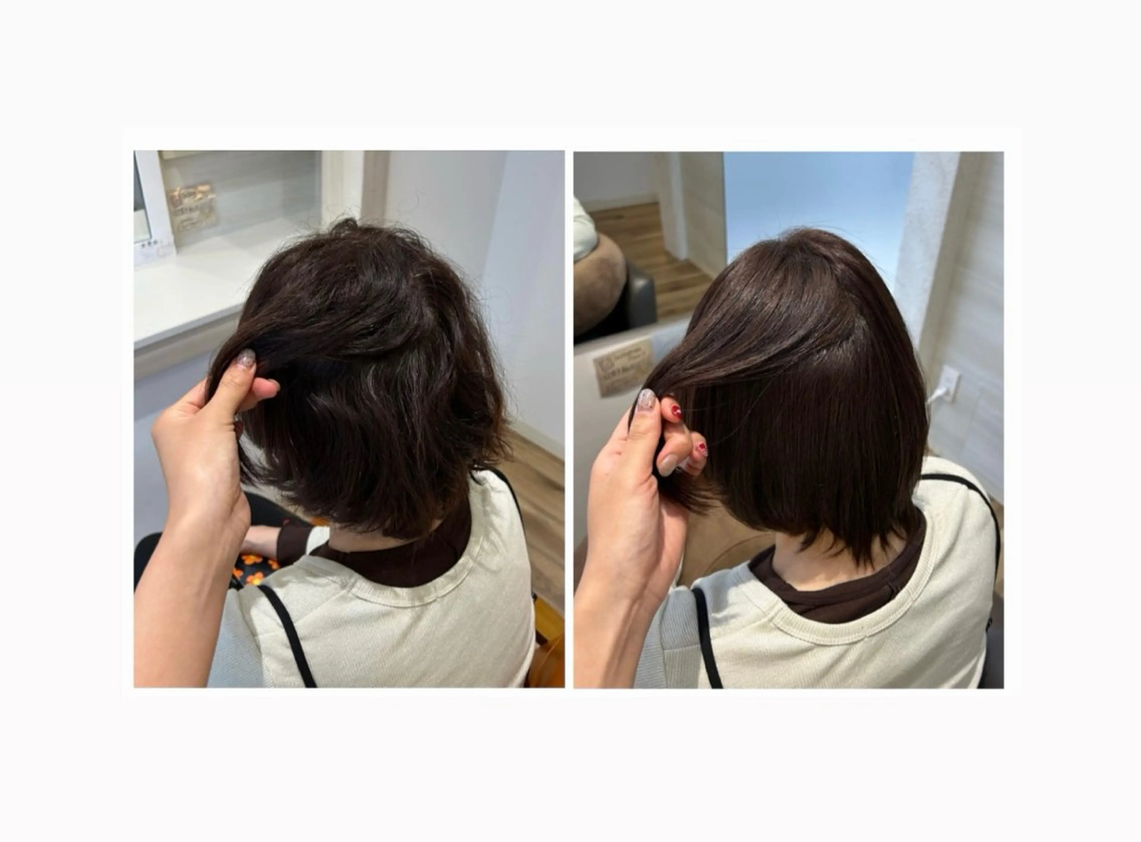 ショート カット 縮毛矯正 Hanon 美桜のヘアスタイル
