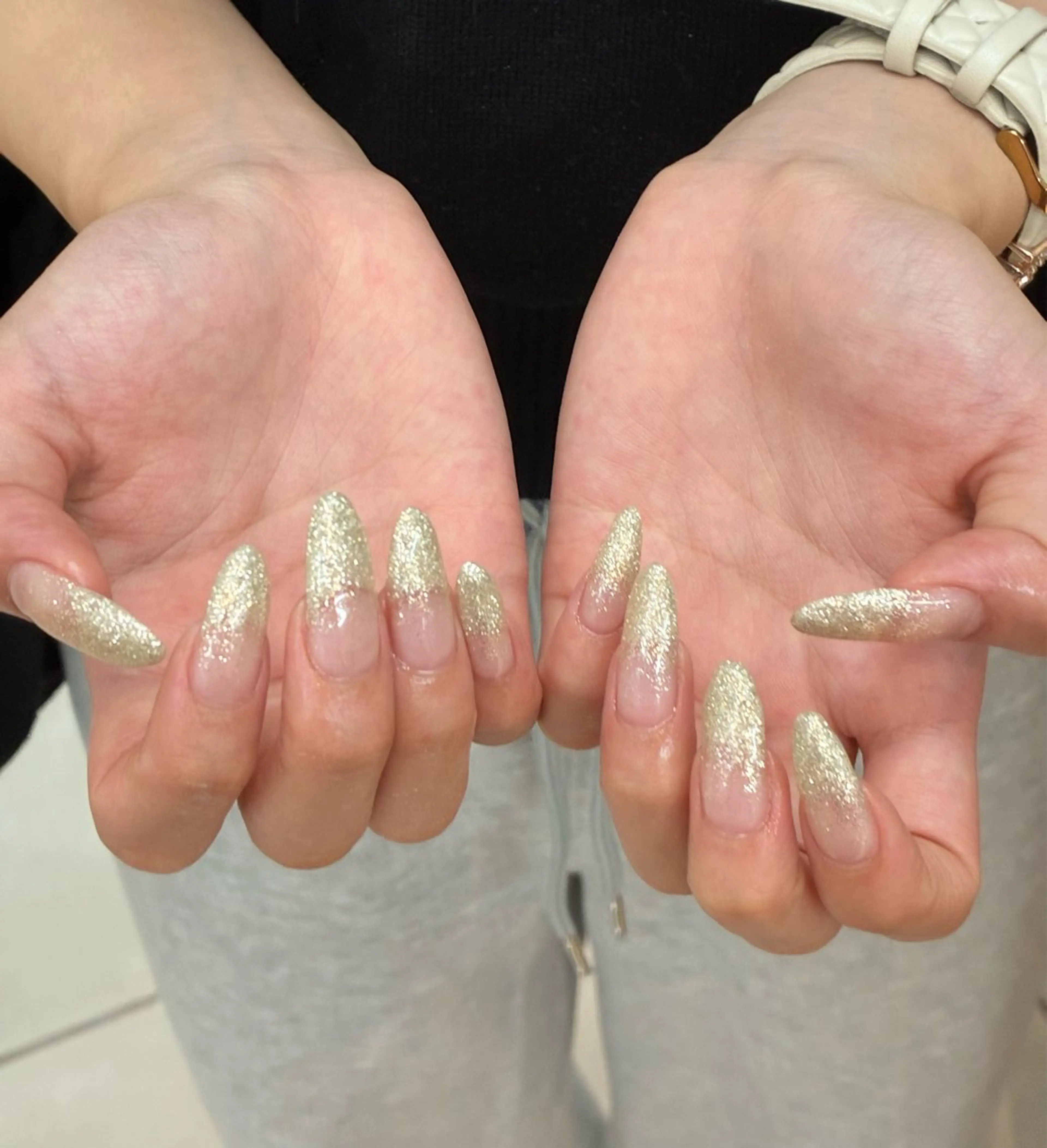 ネイル グラデーション ラメ(グリッター) ラメグラデーション DEE nail moeka.Gのネイルデザイン