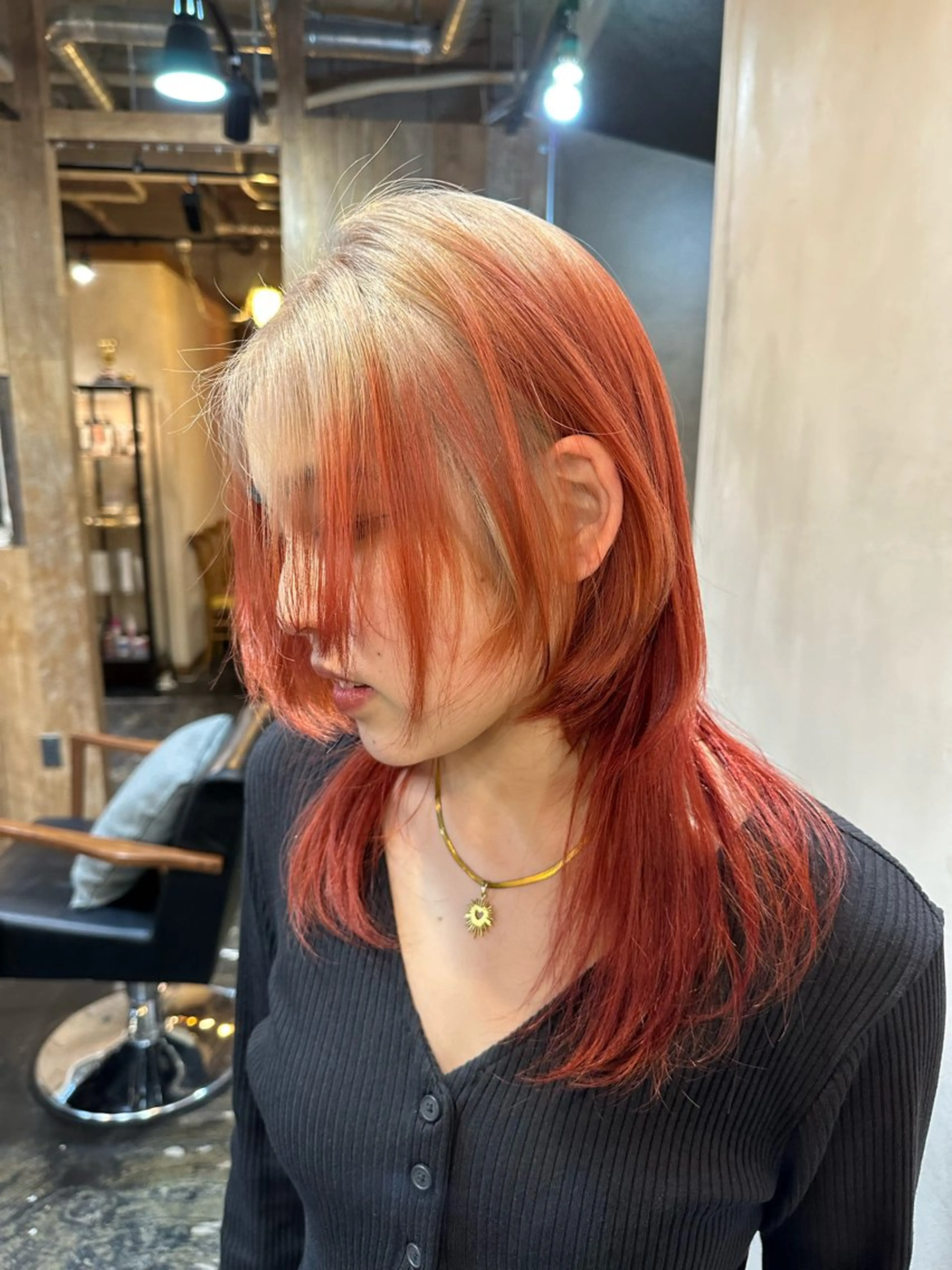 ミディアム ブリーチ/ハイトーン /心斎橋/カノンのヘアスタイル