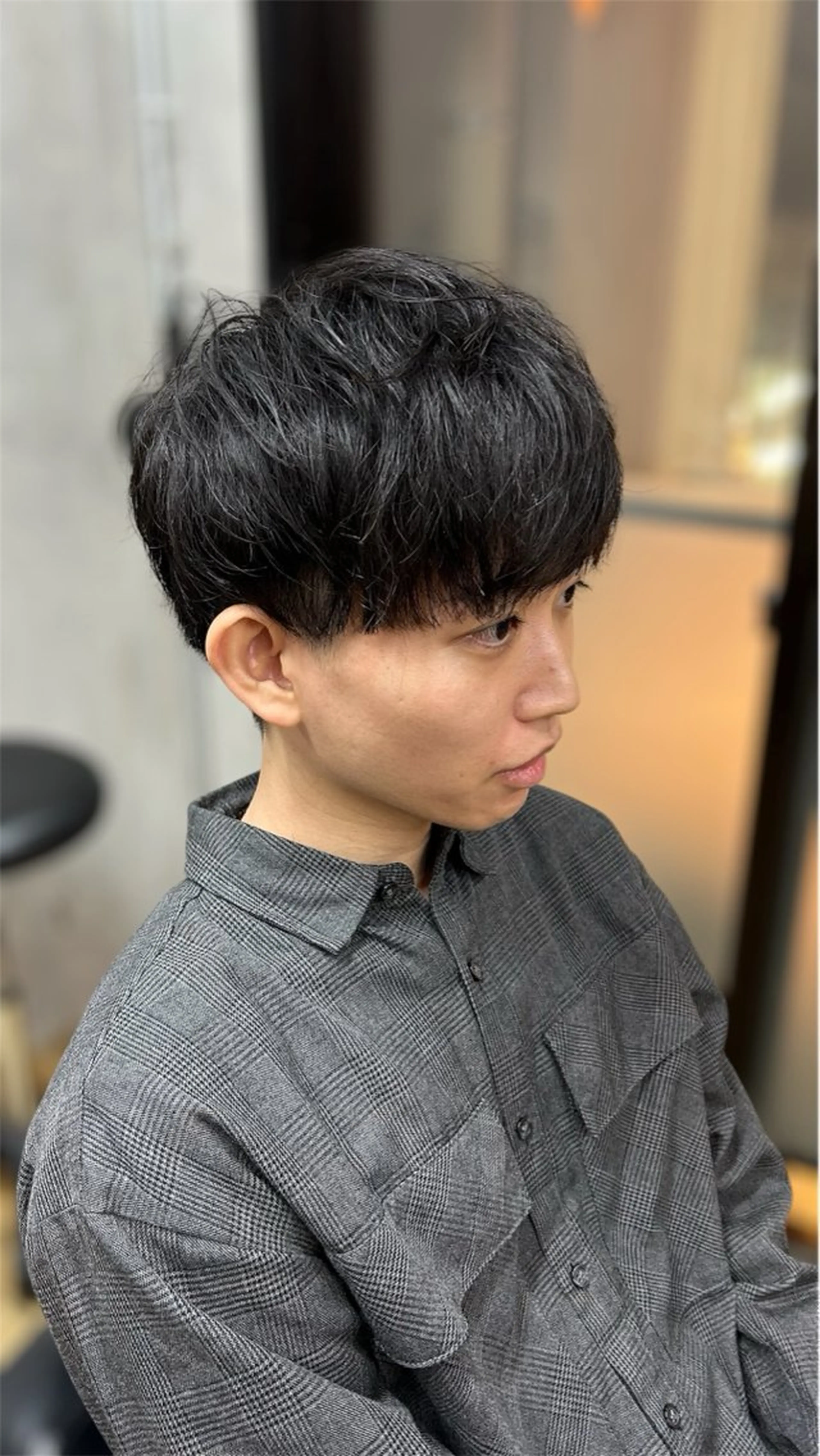 ショート パーマ メンズ 師岡 祐輔のヘアスタイル