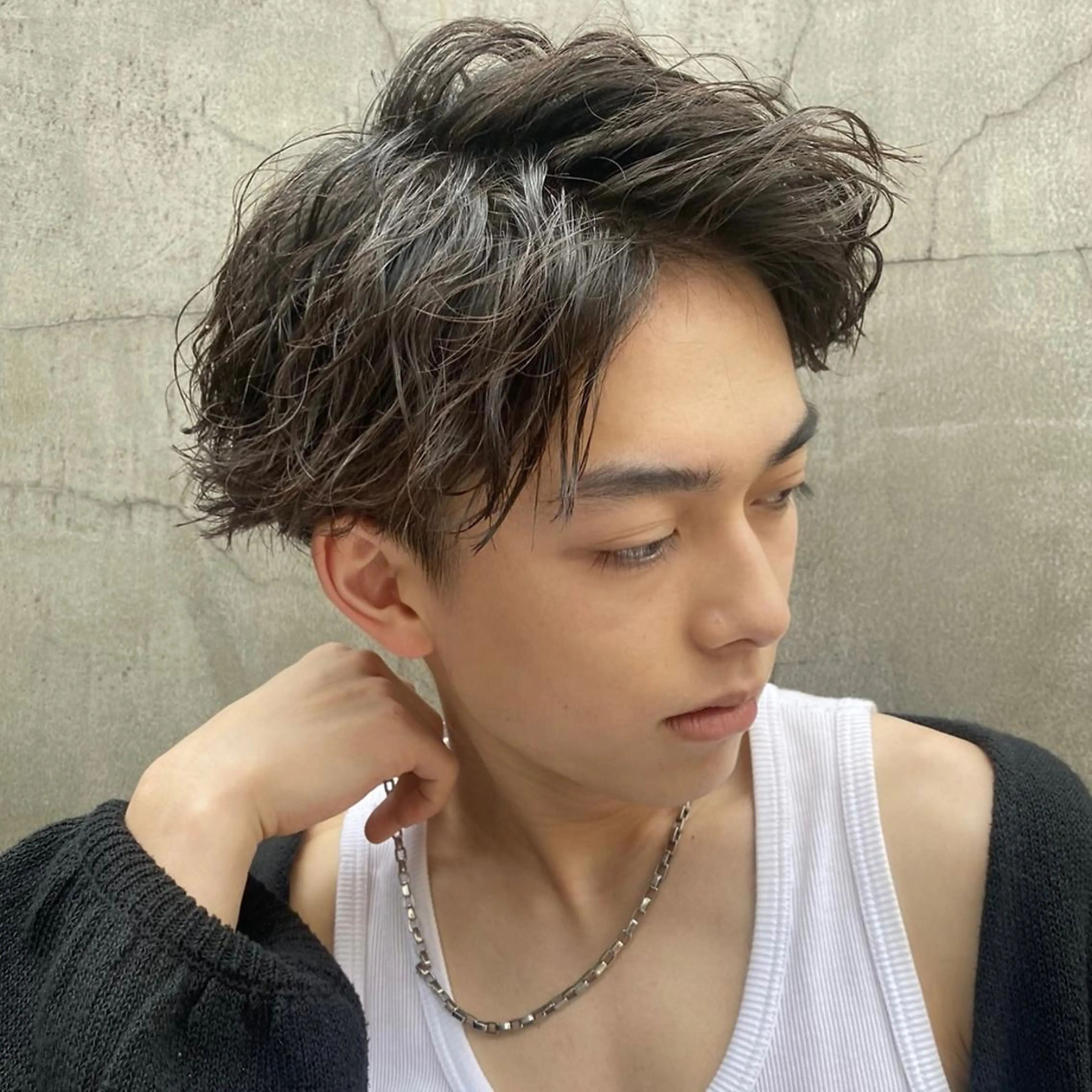 メンズ センターパート フェードカット マッシュ メンズパーマ メンズツイストパーマ 🔥メンズ専門美容師 🔥YOSHIのヘアスタイル