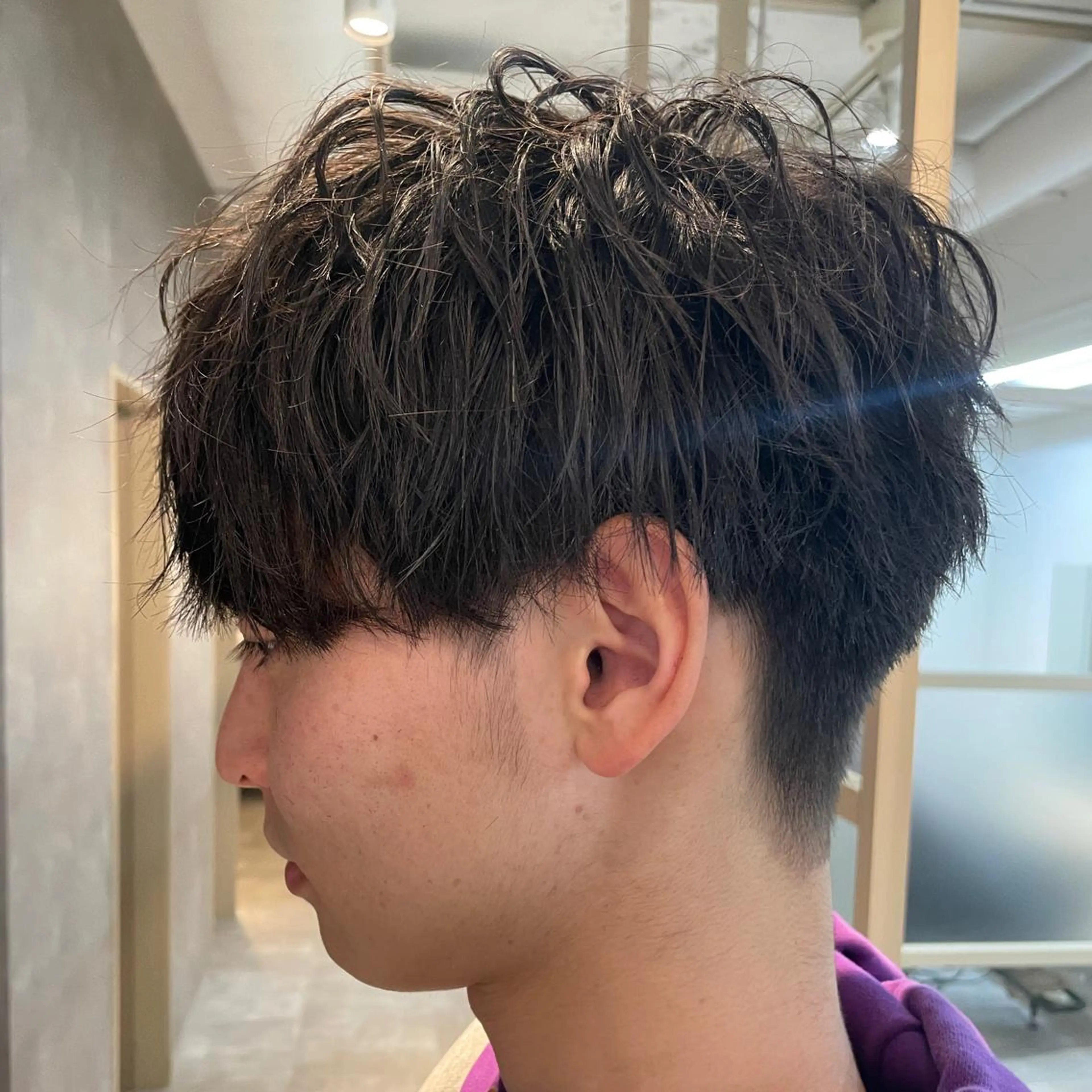 ショート パーマ カット パーマ 渋谷 メンズ 木下 仁来のヘアスタイル