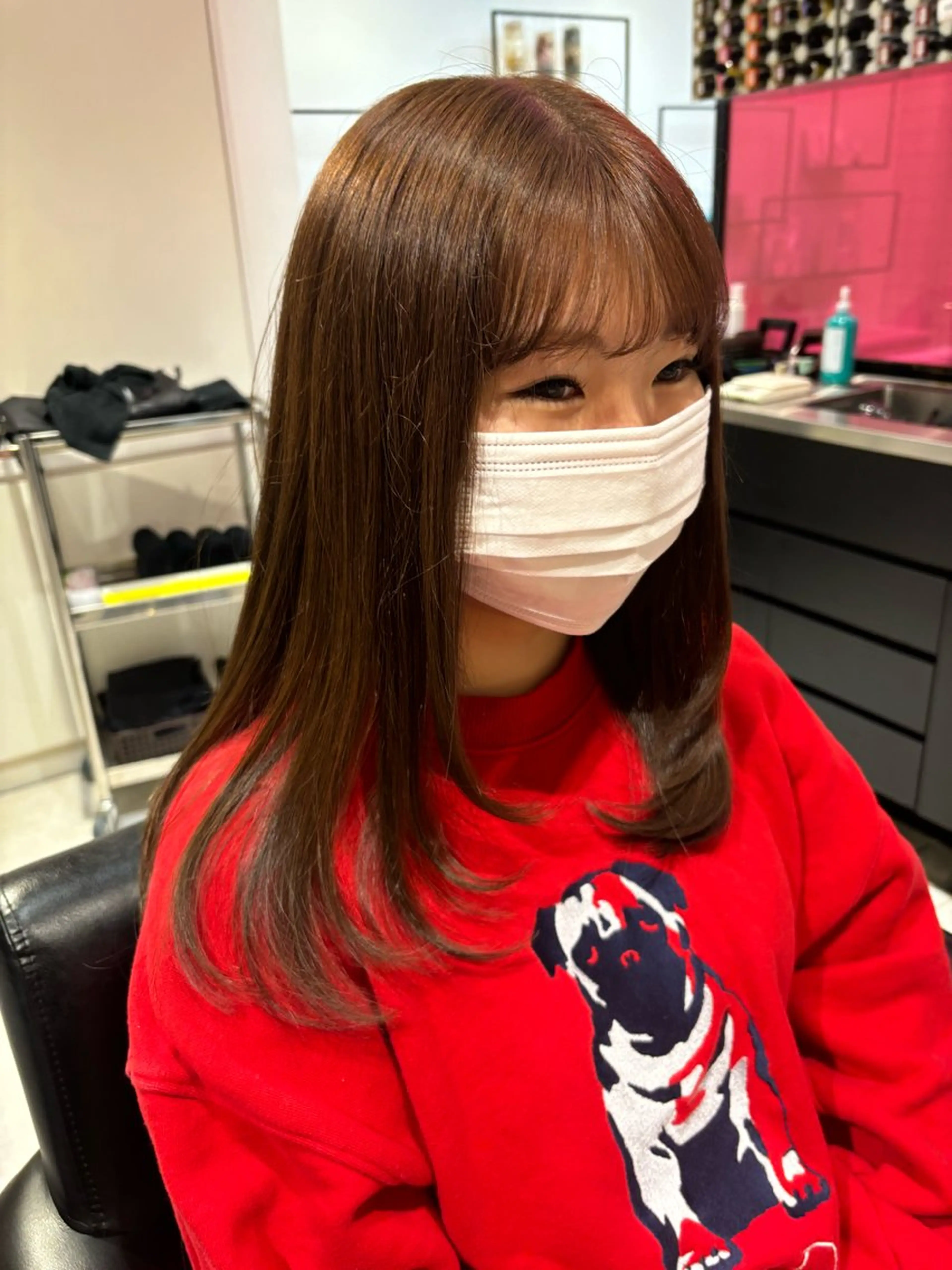 ロング レイヤーカット 森田 葵葉のヘアスタイル