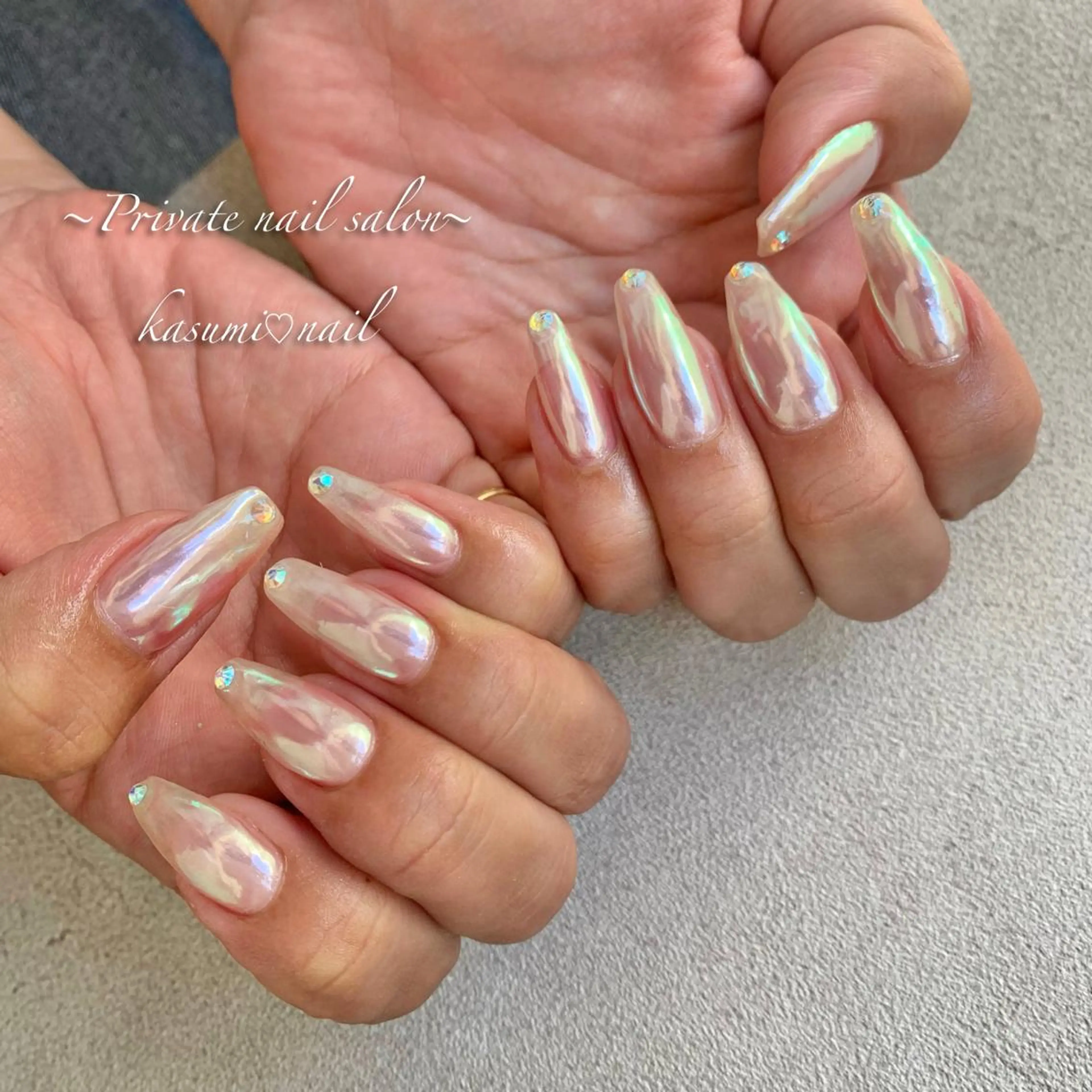 ネイル ラメ(グリッター) マグネットネイル ミラーネイル ニュアンスネイル 冬ネイル KASUMI♡ Nailのネイルデザイン
