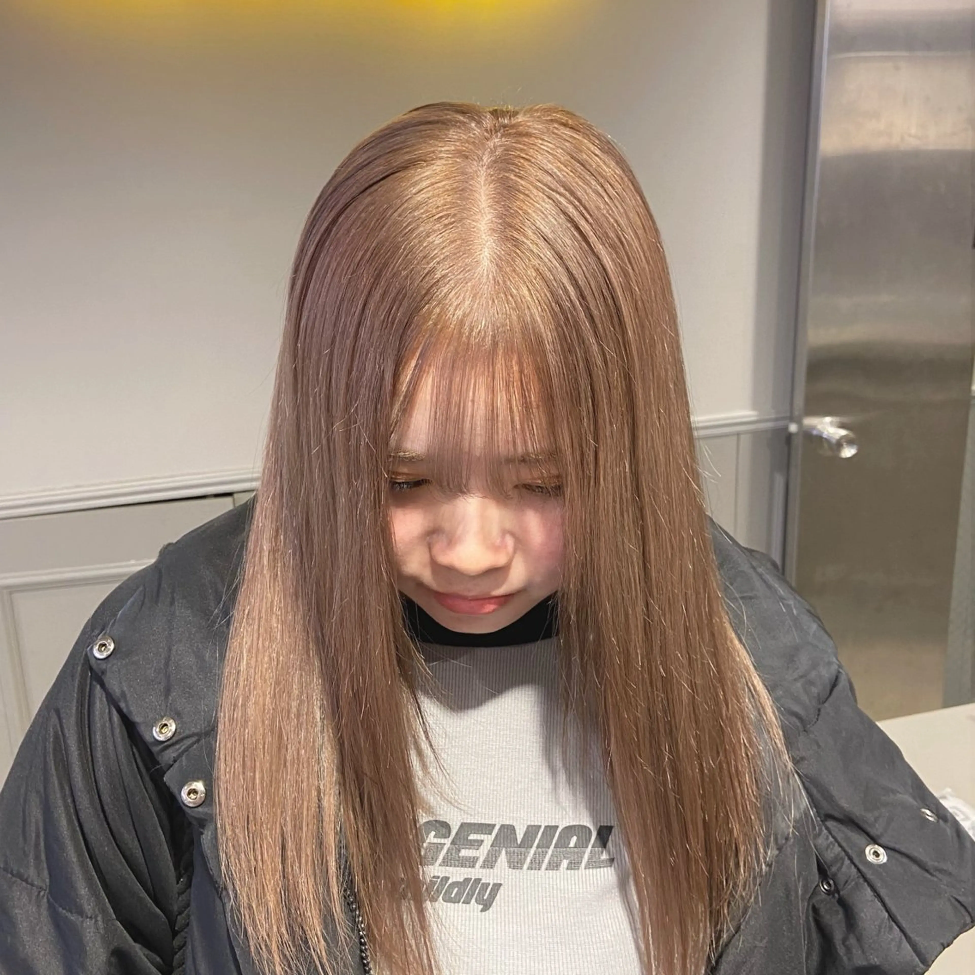 セミロング カラー ヘアアレンジ Over hair_ misakiのヘアスタイル