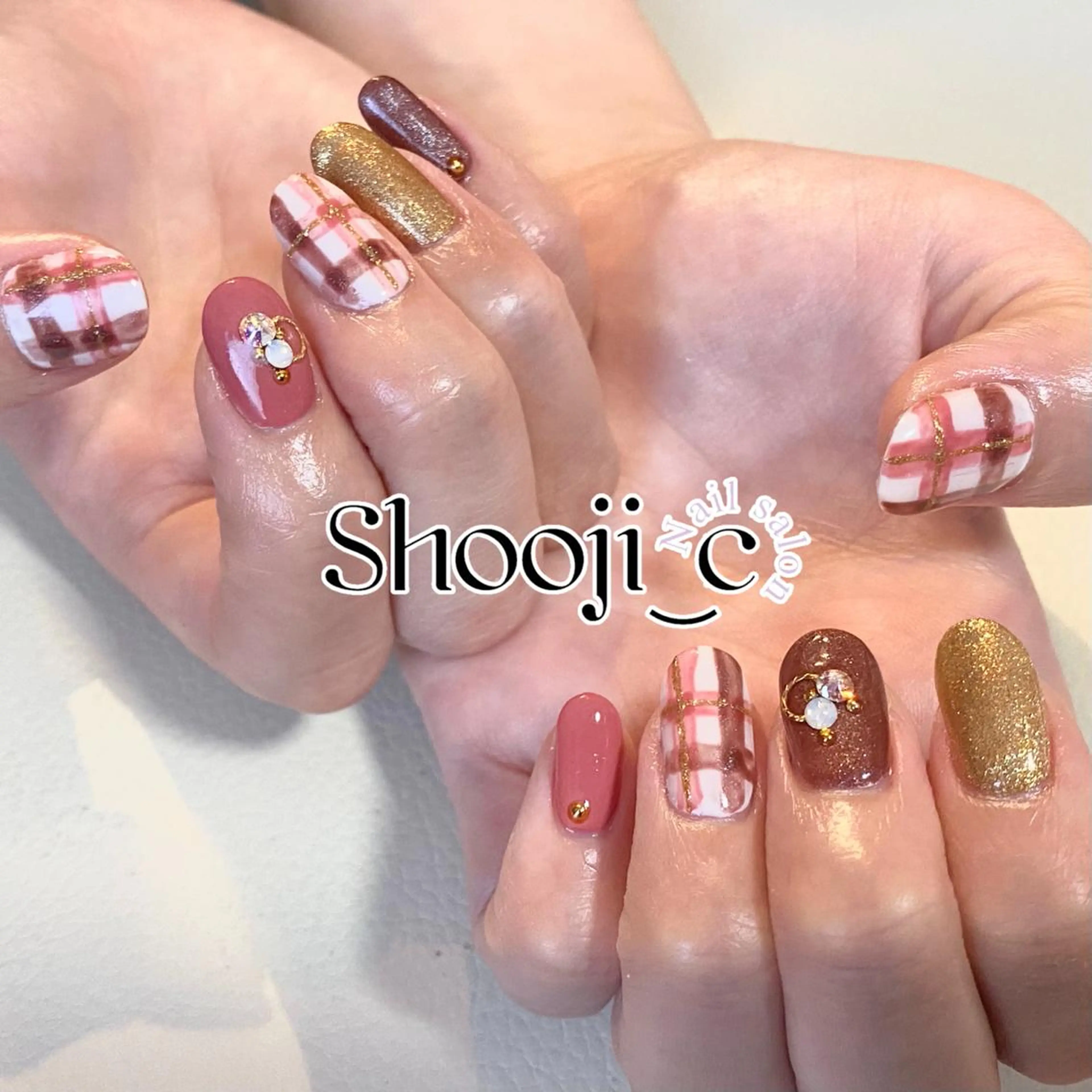 ネイル アートネイル ジェルネイル ラメ(グリッター) マグネットネイル ミラーネイル Shooji_c Nail salonのネイルデザイン