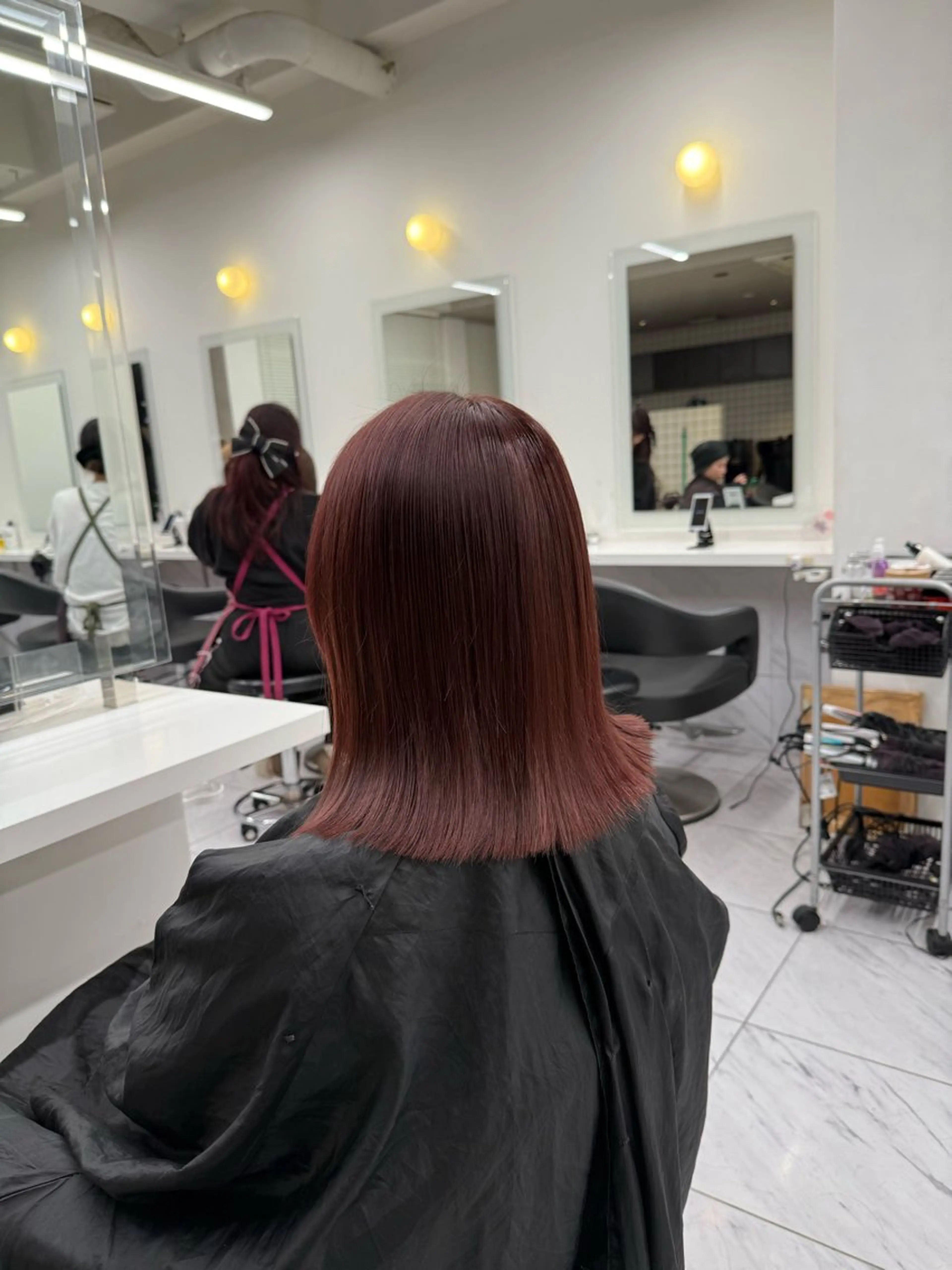 ミディアム カラー ヘアアレンジ ヘアカラー トリートメント ヘアセット 💗横浜美容室 💗HARUNAのヘアスタイル