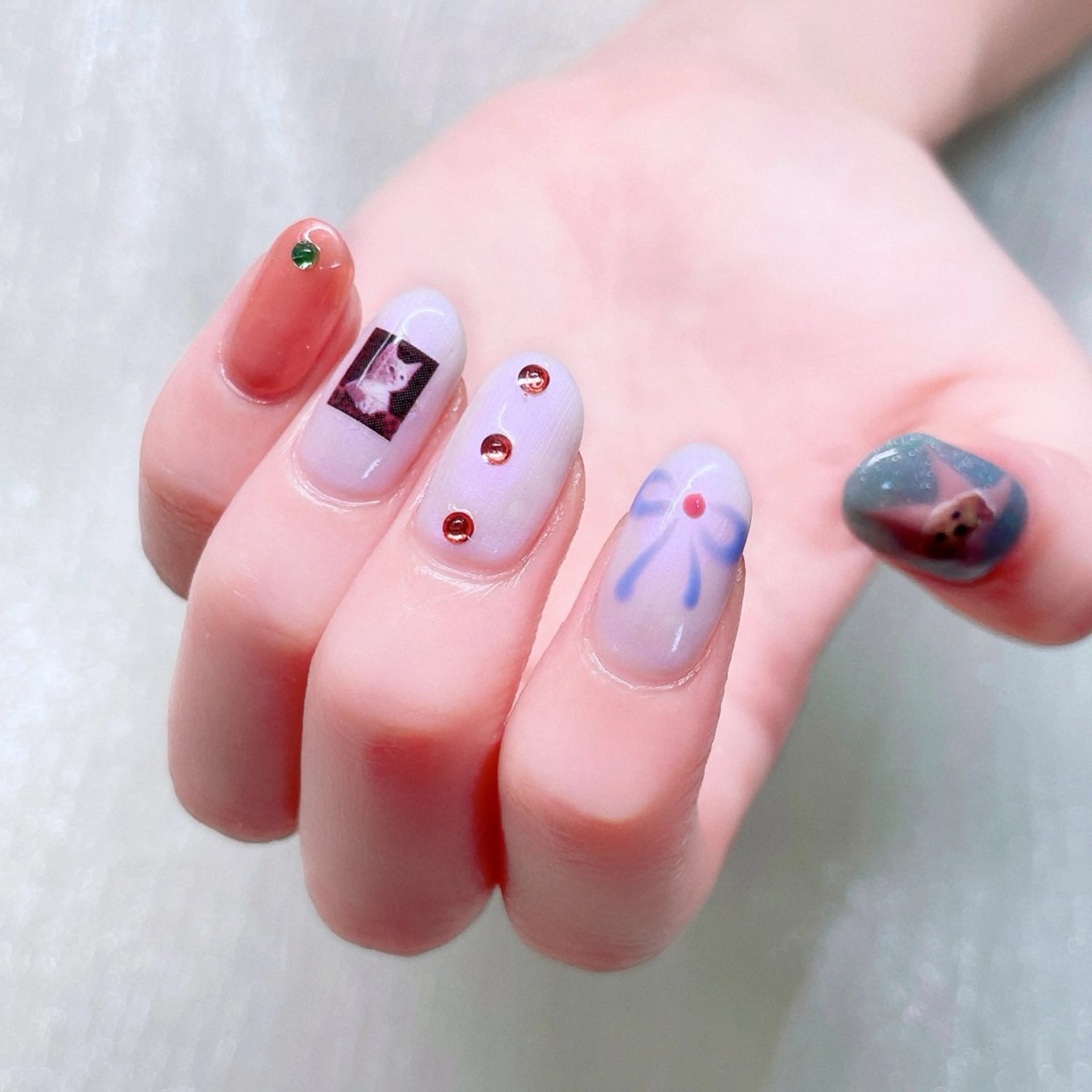 ネイル 長さ出し ハンドネイル Nailist suzuのネイルデザイン