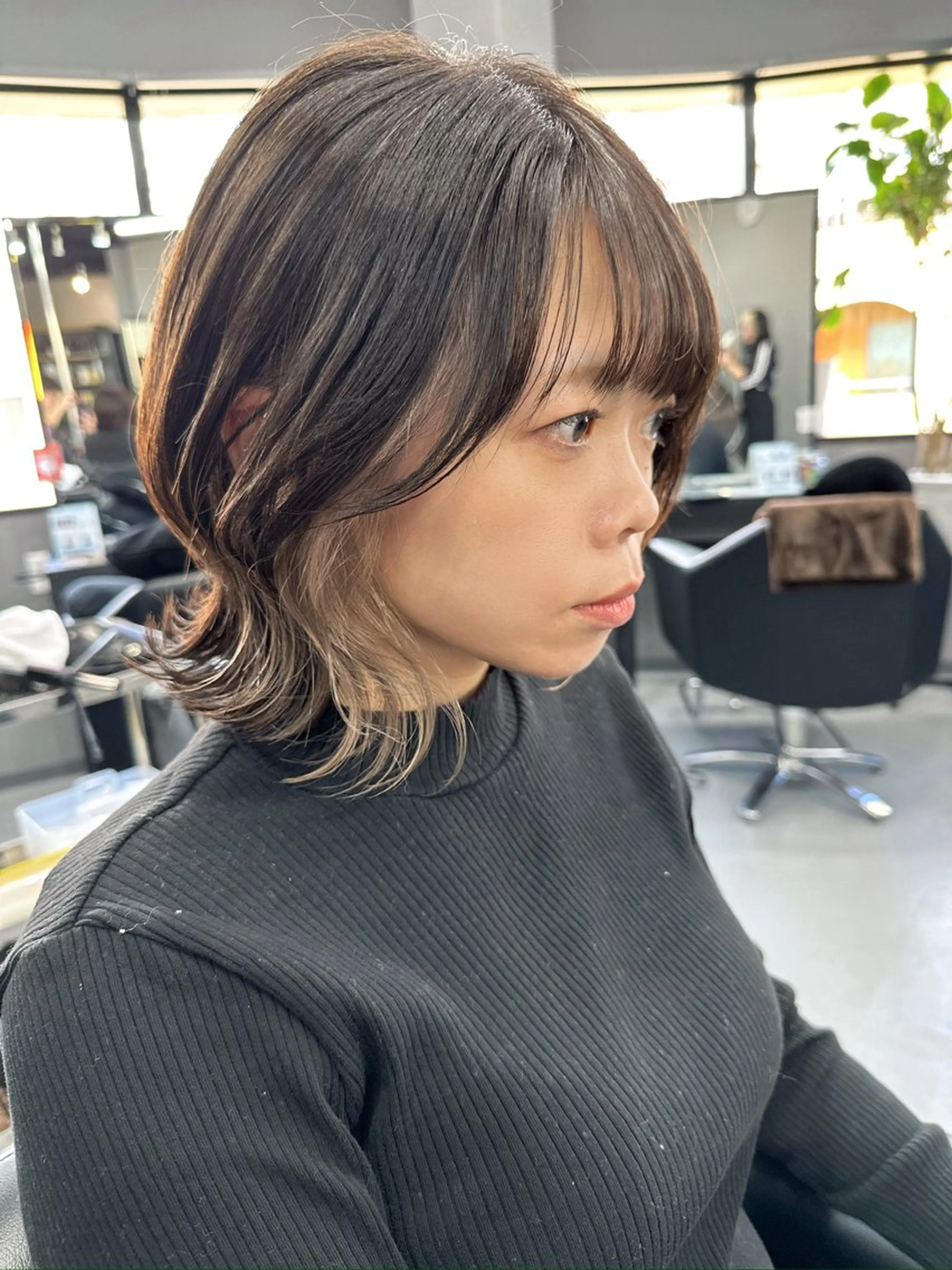 ミディアム カット ヘアカラー 💫モテ髪顔周り💫 塚　優貴のヘアスタイル