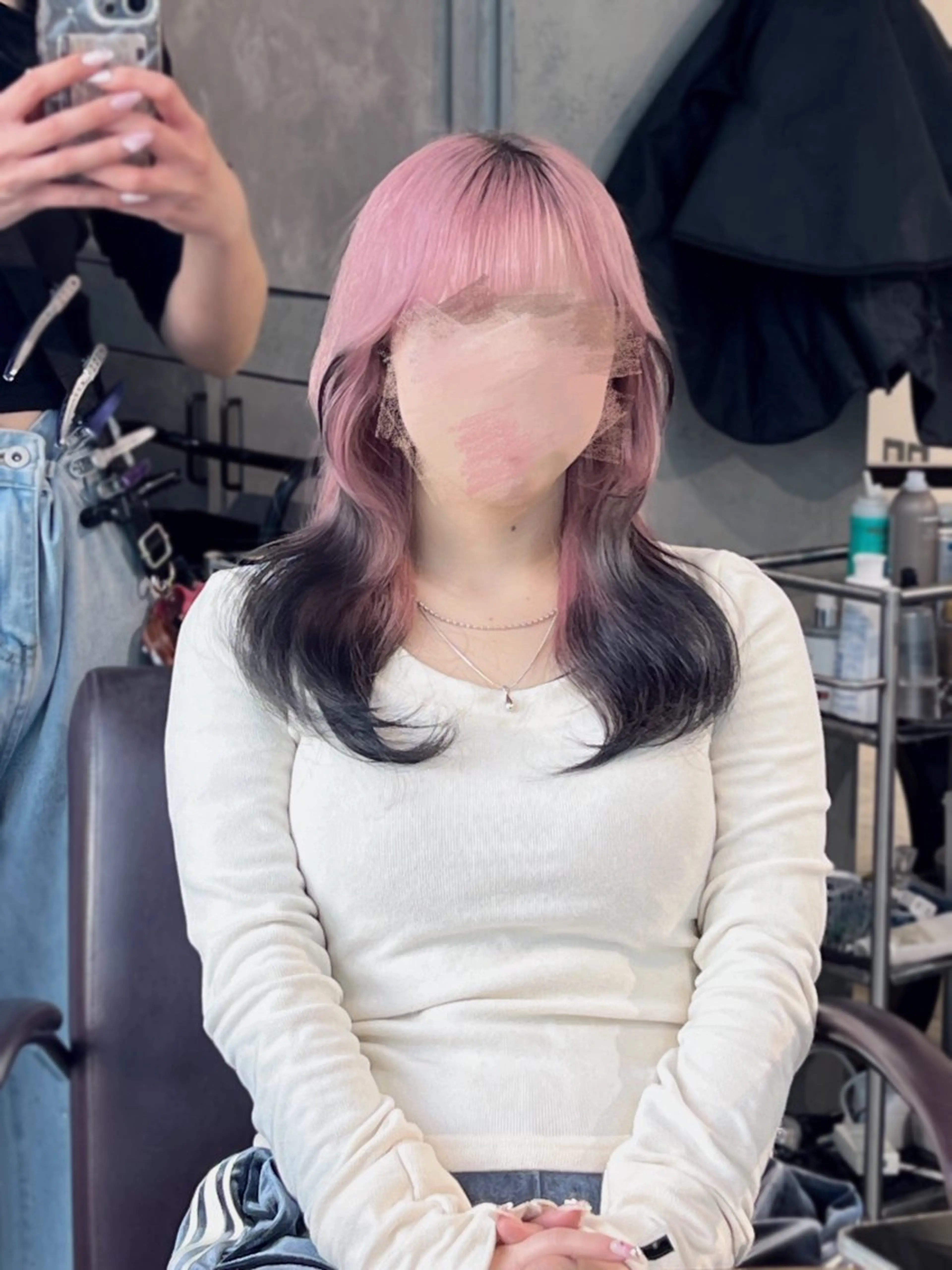 ロング カラー ヘアアレンジ 🎀ハイトーン・艶 カラー HANA🎀のヘアスタイル