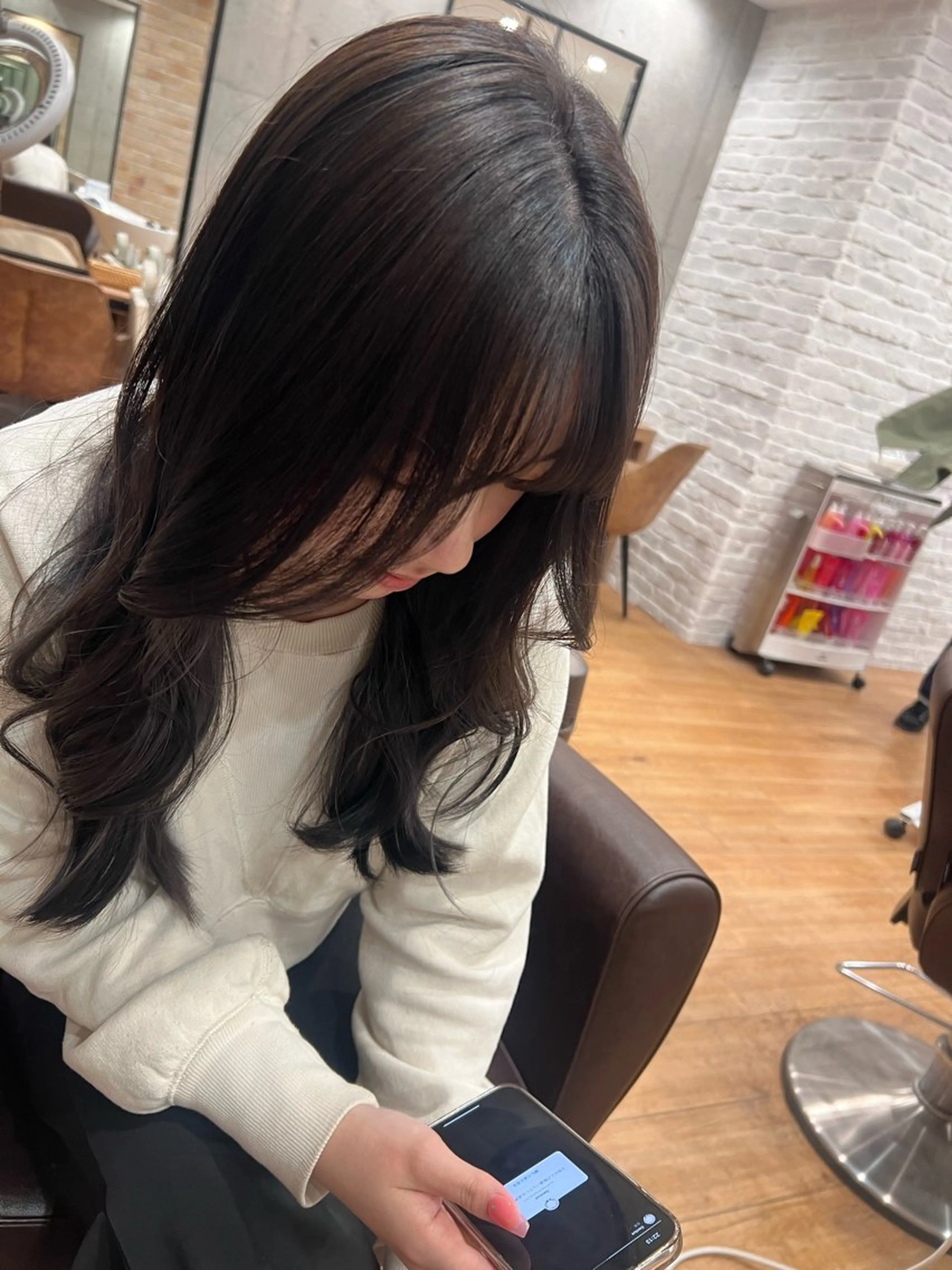 ロング ボブ/レイヤー/ 縮毛矯正/オオバコのヘアスタイル