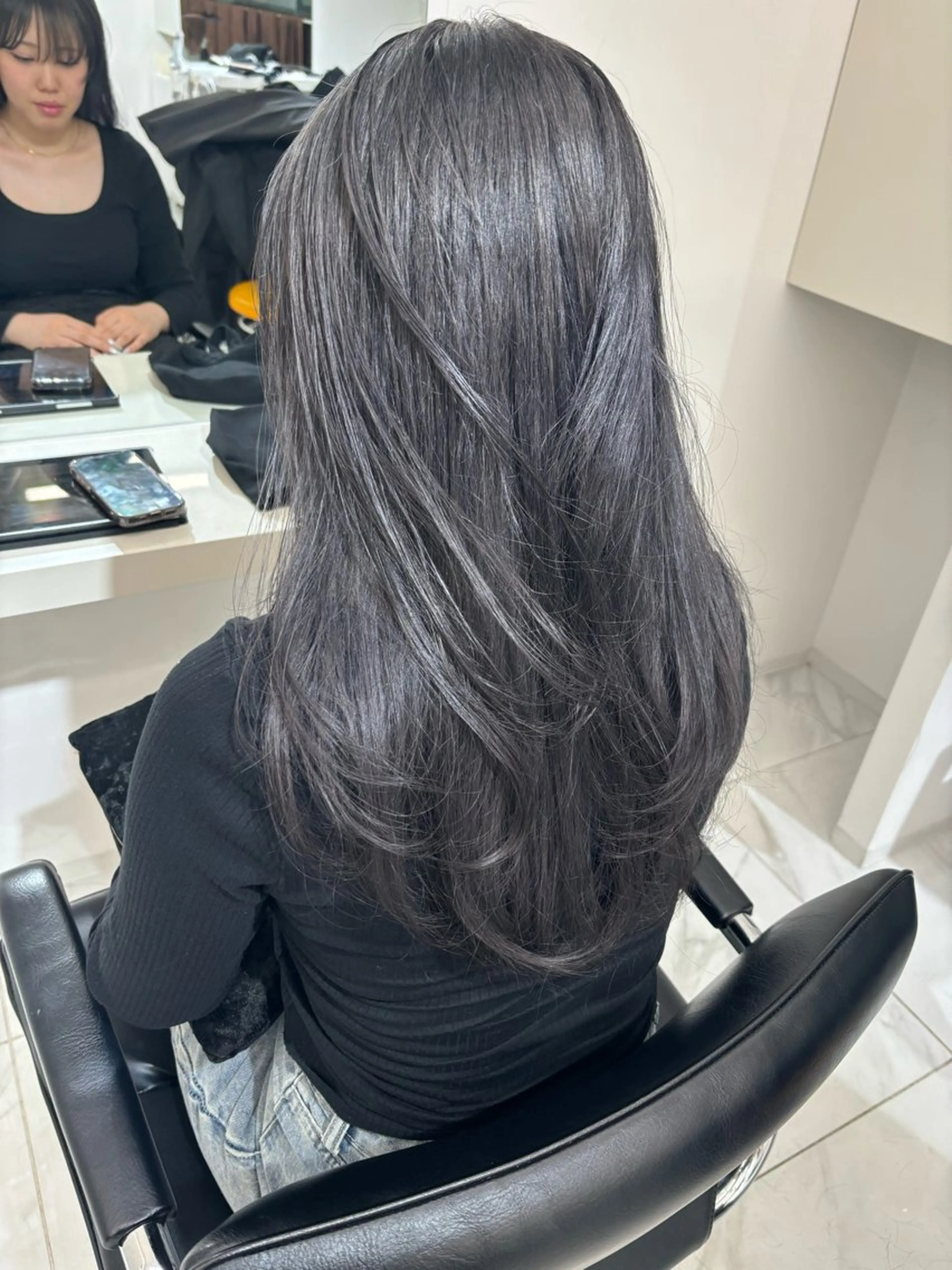 ロング カラー ブリーチ 透明感カラー ヘアカラー 🩶大人韓国ヘア 渋谷/Satsukiのヘアスタイル