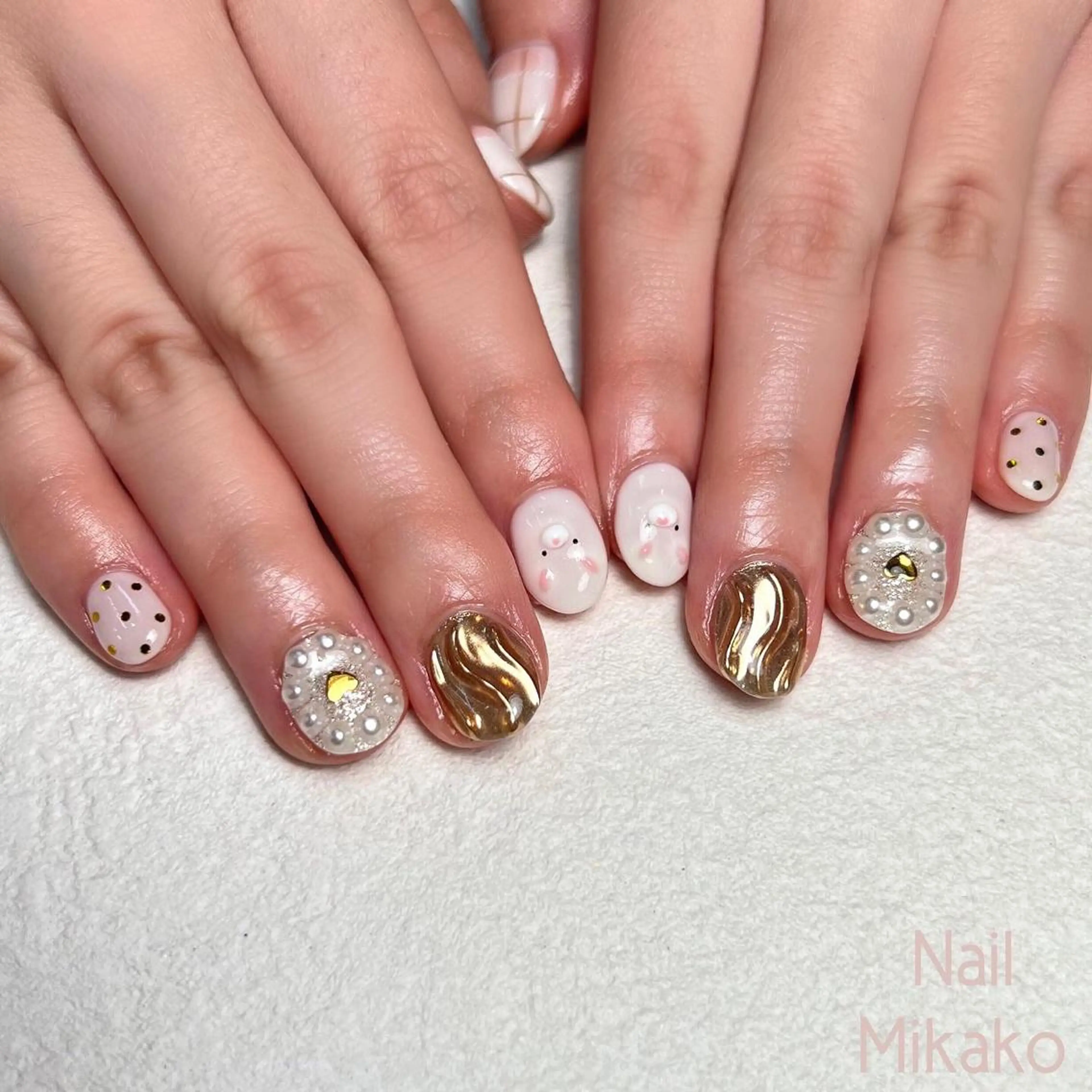 ネイル 成人式 ミラーネイル Nail Mikakoのネイルデザイン