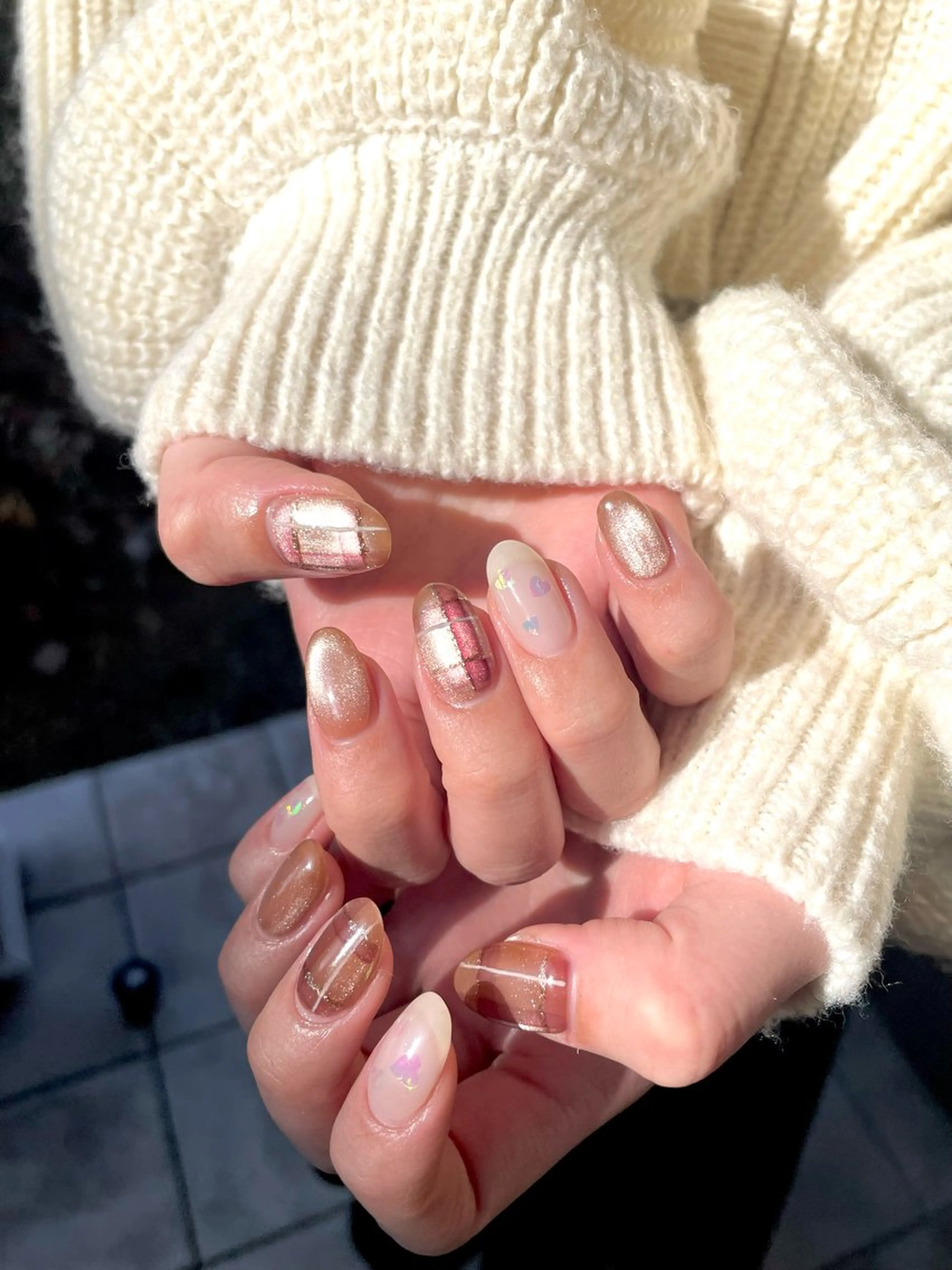 ネイル マグネットネイル ハンドネイル 甲府市徳行 🧸prunelleのネイルデザイン