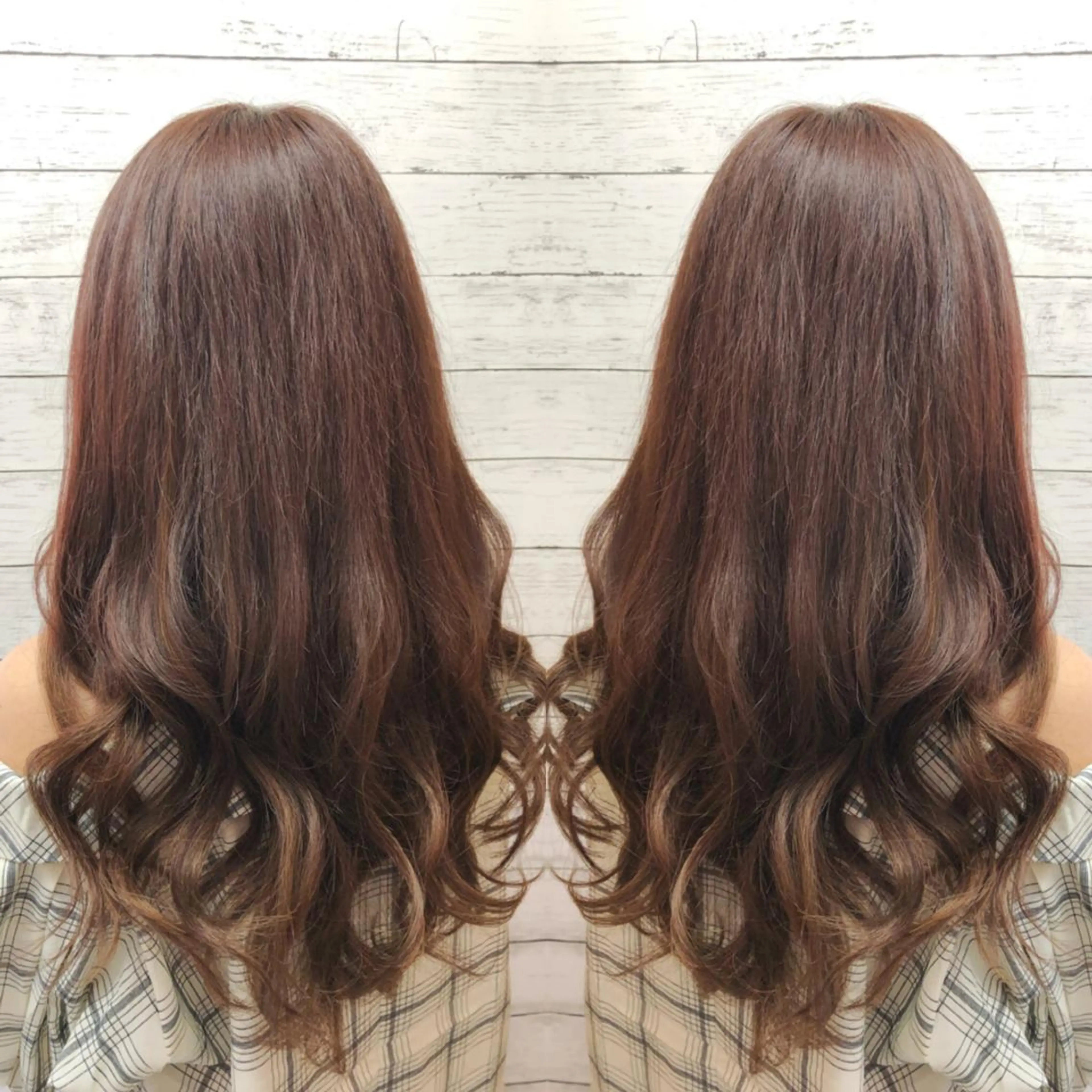 セミロング カラー カット ヘアカラー エクステ ヘアセット 韓国ヘア🤍髪質改善 🇰🇷AKANEのヘアスタイル