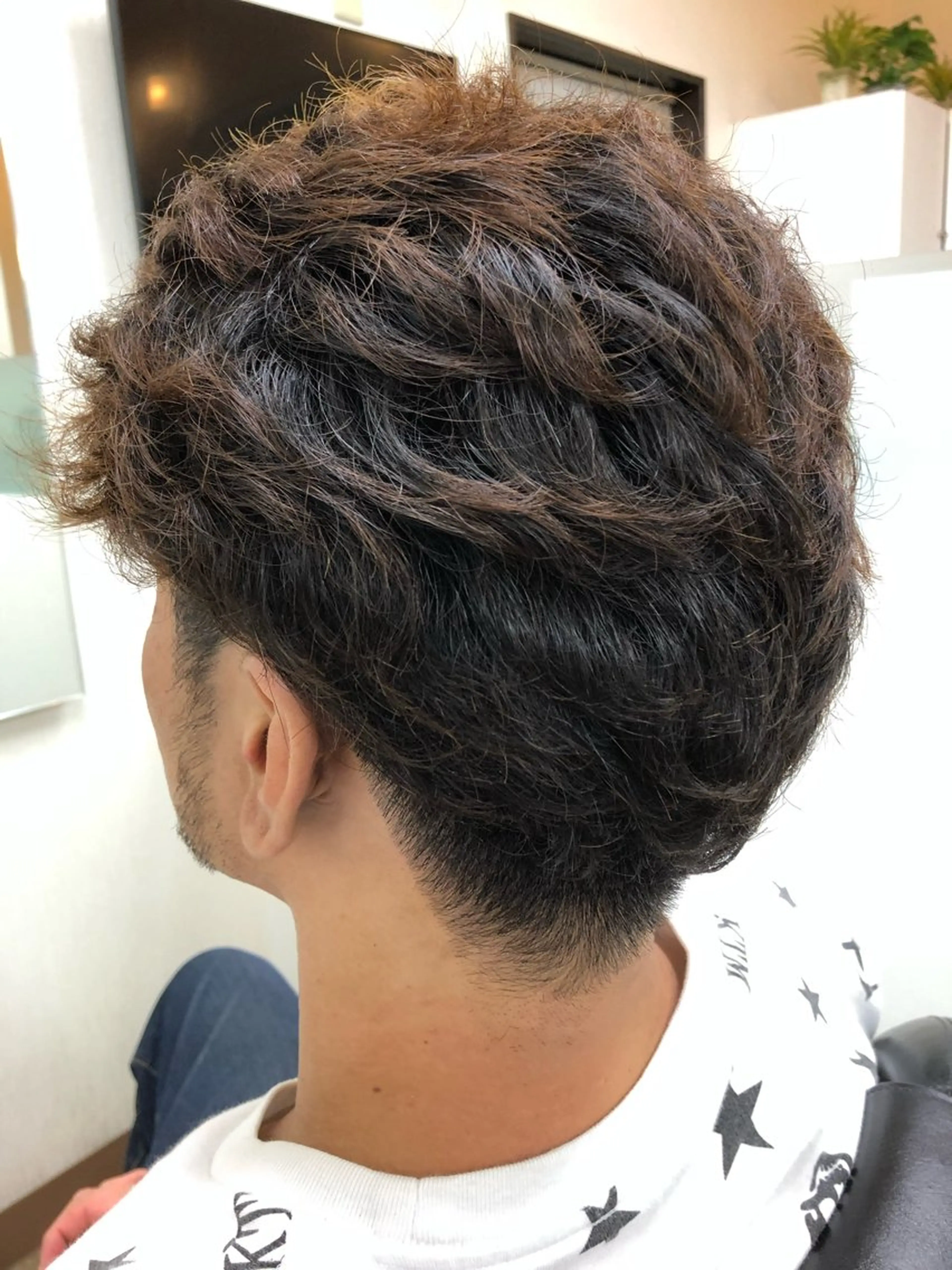 ミディアム パーマ メンズ ✂︎men's hair✂︎立石亮のヘアスタイル