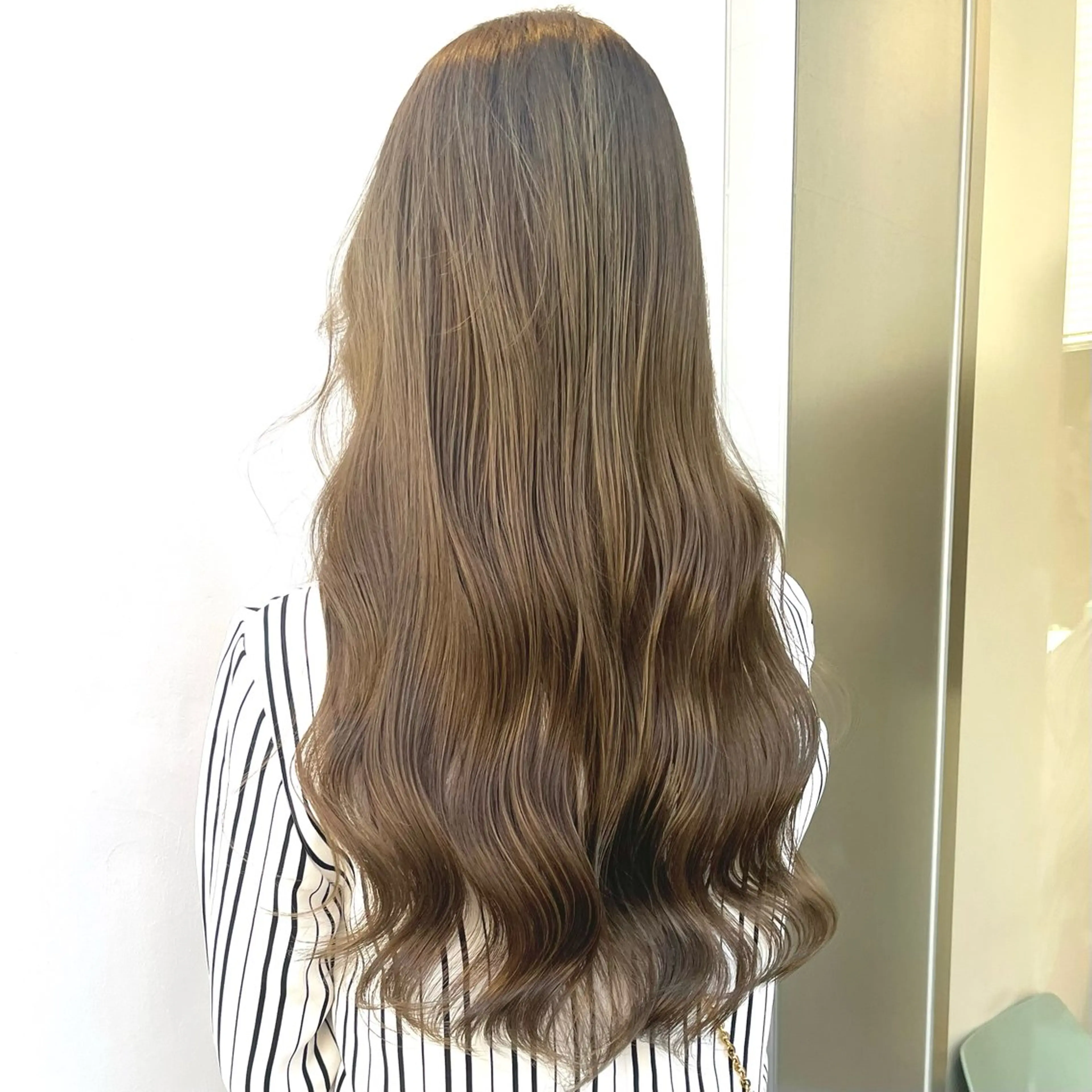 ロング カラー ブリーチなしWカラー /レイヤーカット大阪のヘアスタイル