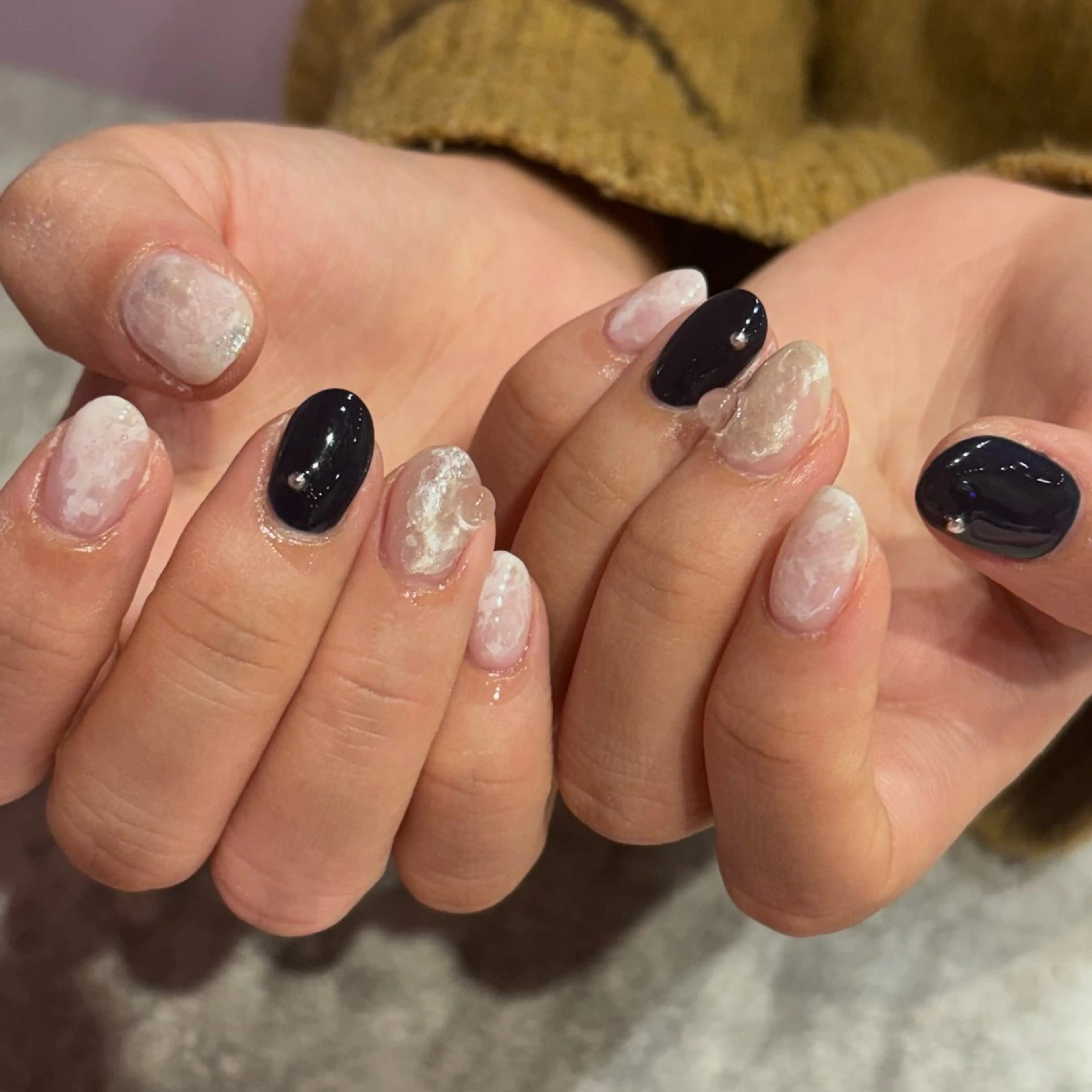 ネイル AQUA ໒꒱ ‧₊˚のネイルデザイン